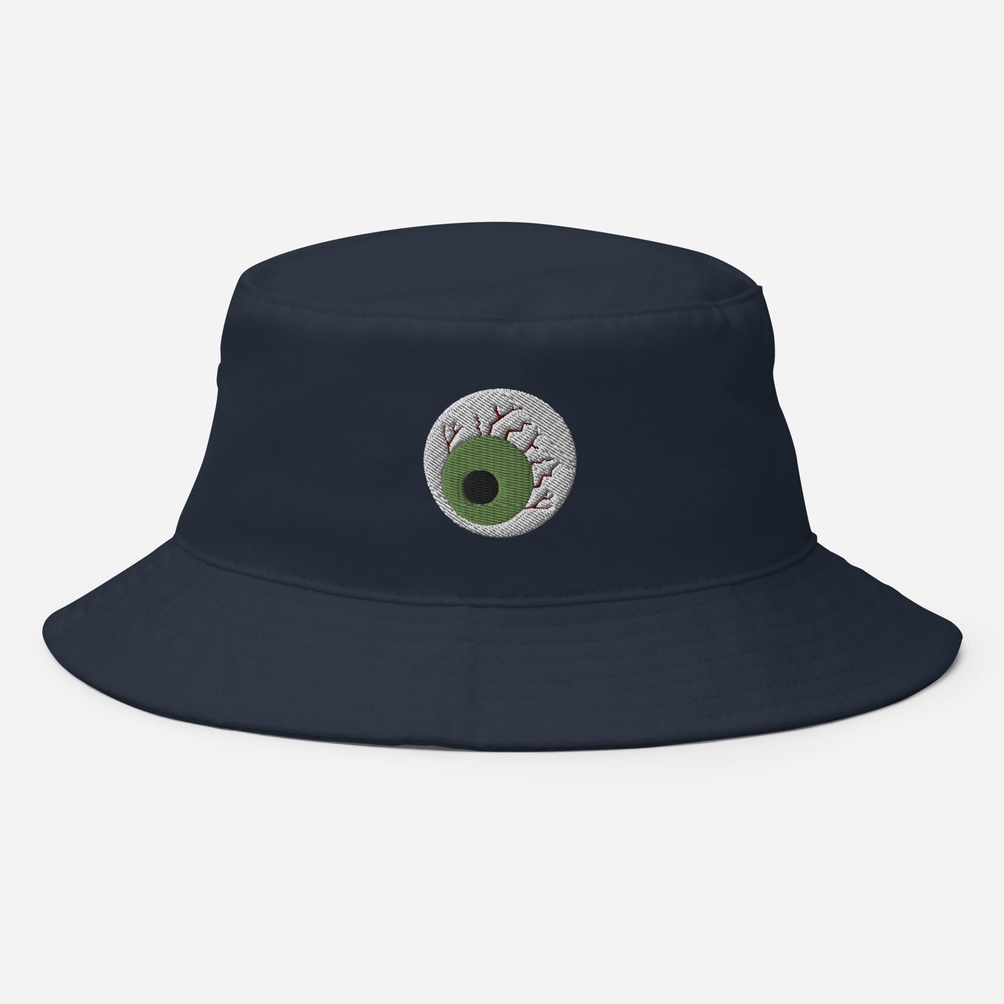 Halloween Zombie Eyeball Bucket Hat, Embroidered Spooky Season Bucket Hat, Handmade Scary Eye Unisex Cotton Sun Hat