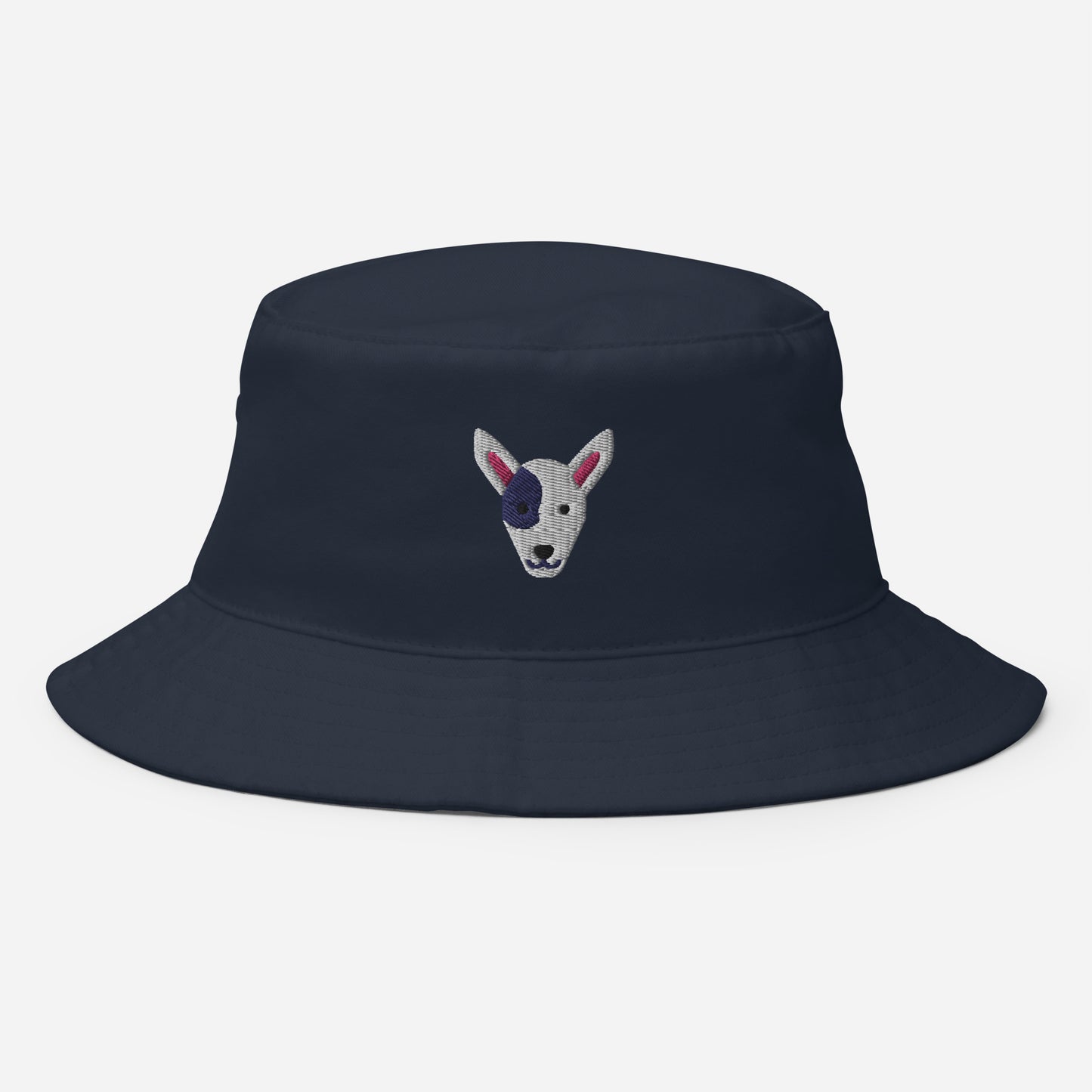 Bull Terrier Bucket Hat, Embroidered Dog Lover Bucket Hat, Handmade Dog Owner Miniature Bull Terrier Unisex Cotton Sun Hat