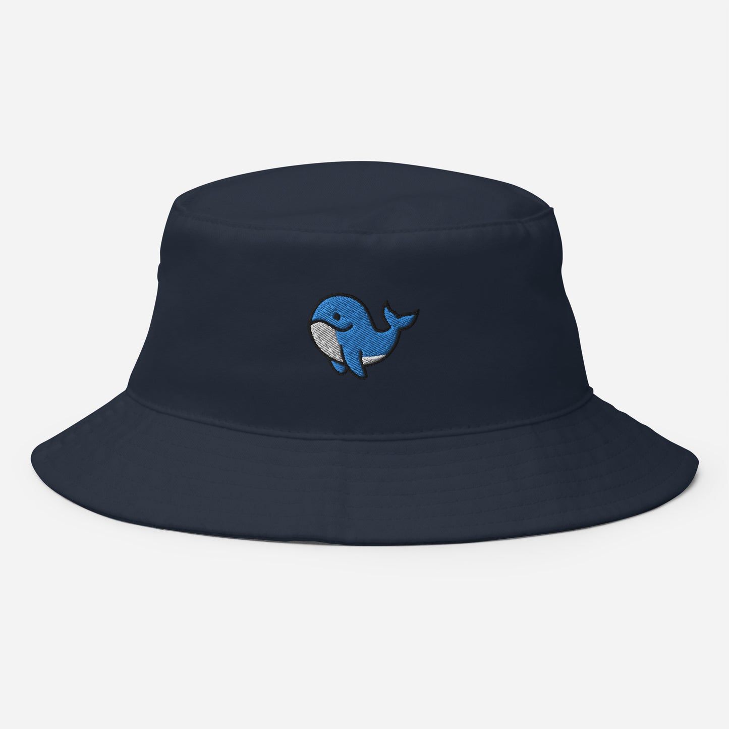 Orca Whale Bucket Hat, Embroidered Killer Blue Whale Bucket Hat, Handmade Ocean Animal Unisex Cotton Sun Hat