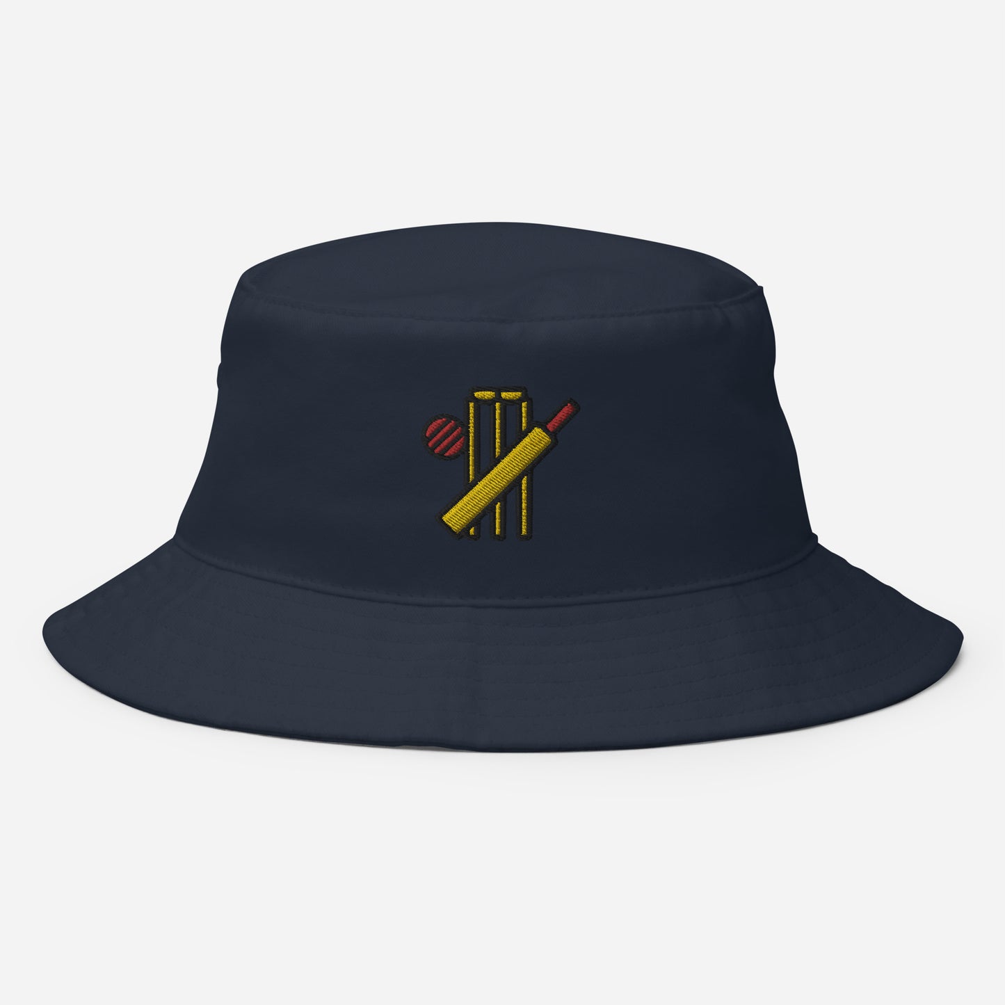 Cricket Bat Bucket Hat, Embroidered Sports Cricketer Bucket Hat, Handmade Cricket Player Unisex Cotton Sun Hat
