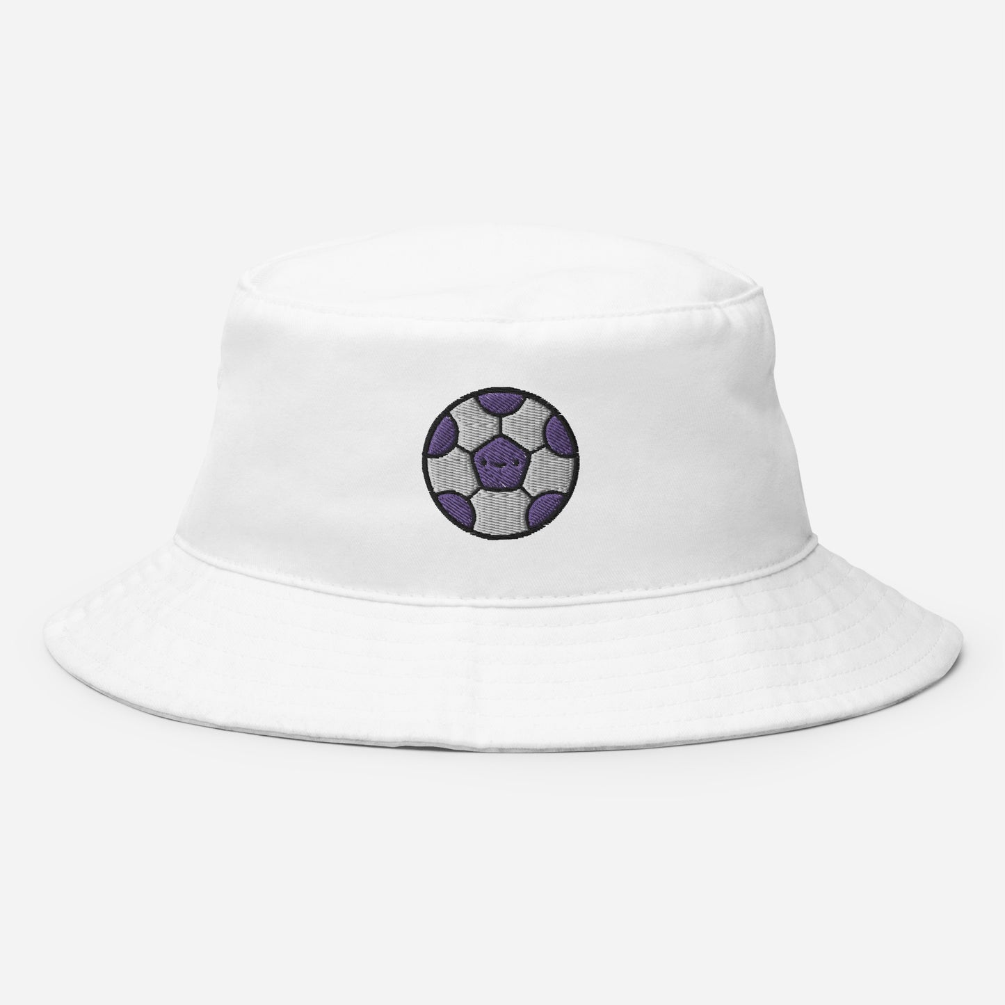 Football Bucket Hat, Embroidered Soccer Ball Bucket Hat, Handmade Soccer Player Unisex Cotton Sun Hat