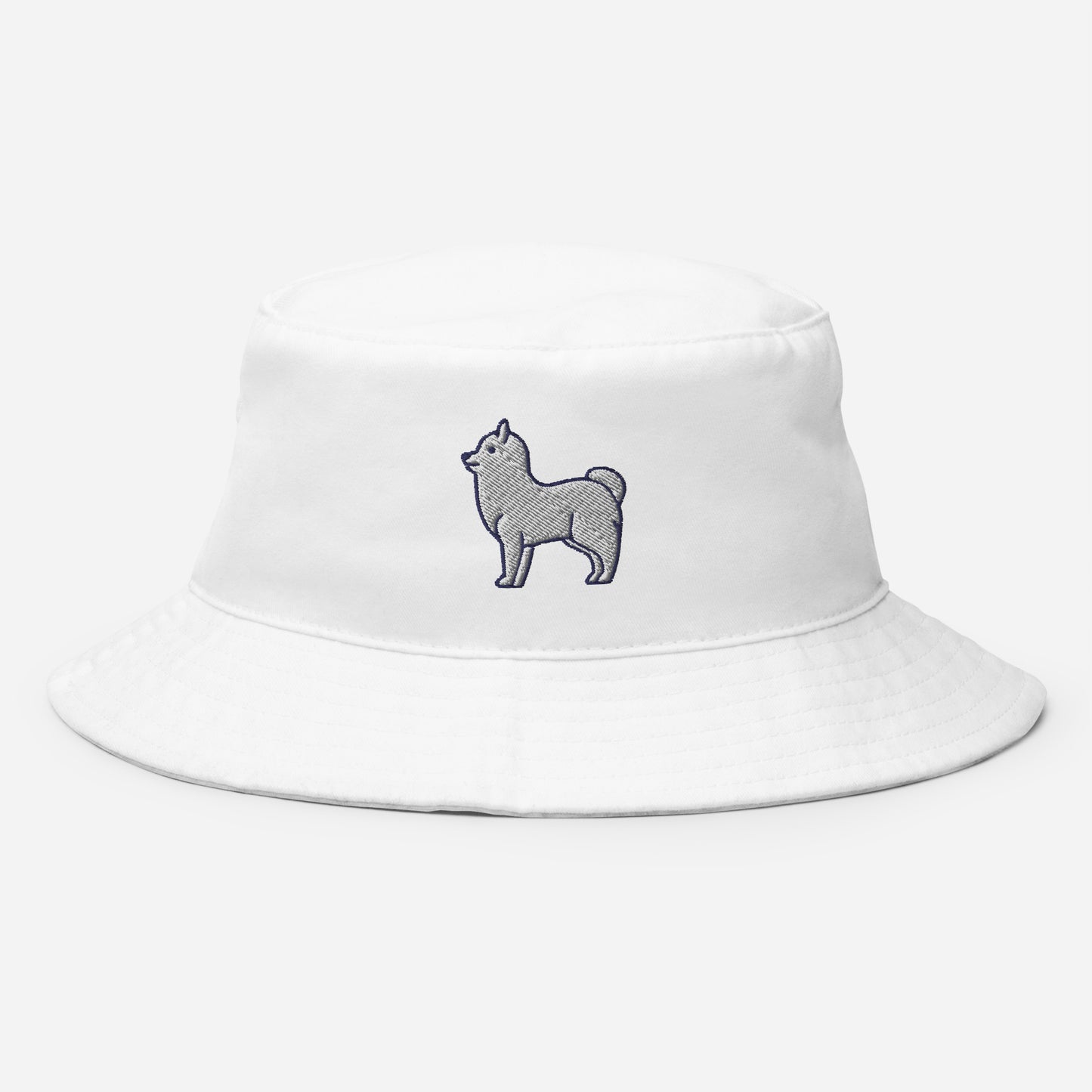 Pomeranian Dog Bucket Hat, Embroidered Dog Lover Bucket Hat, Handmade Pom Dogs Unisex Cotton Sun Hat