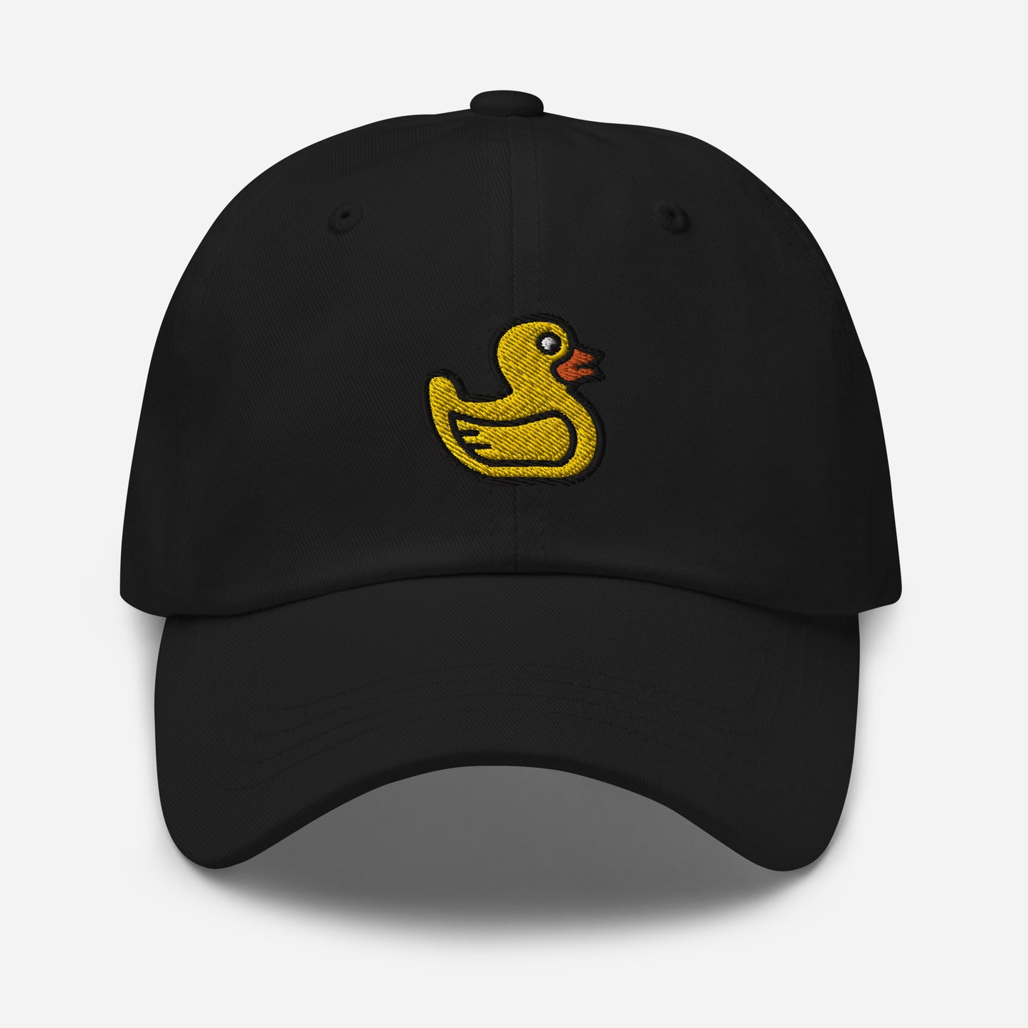 Embroidered Toy Rubber Duck Dad Hat, Duck Dad Cap, Yellow Bath Duck Dad Hat Handmade, Adjustable Gift Baseball Cap