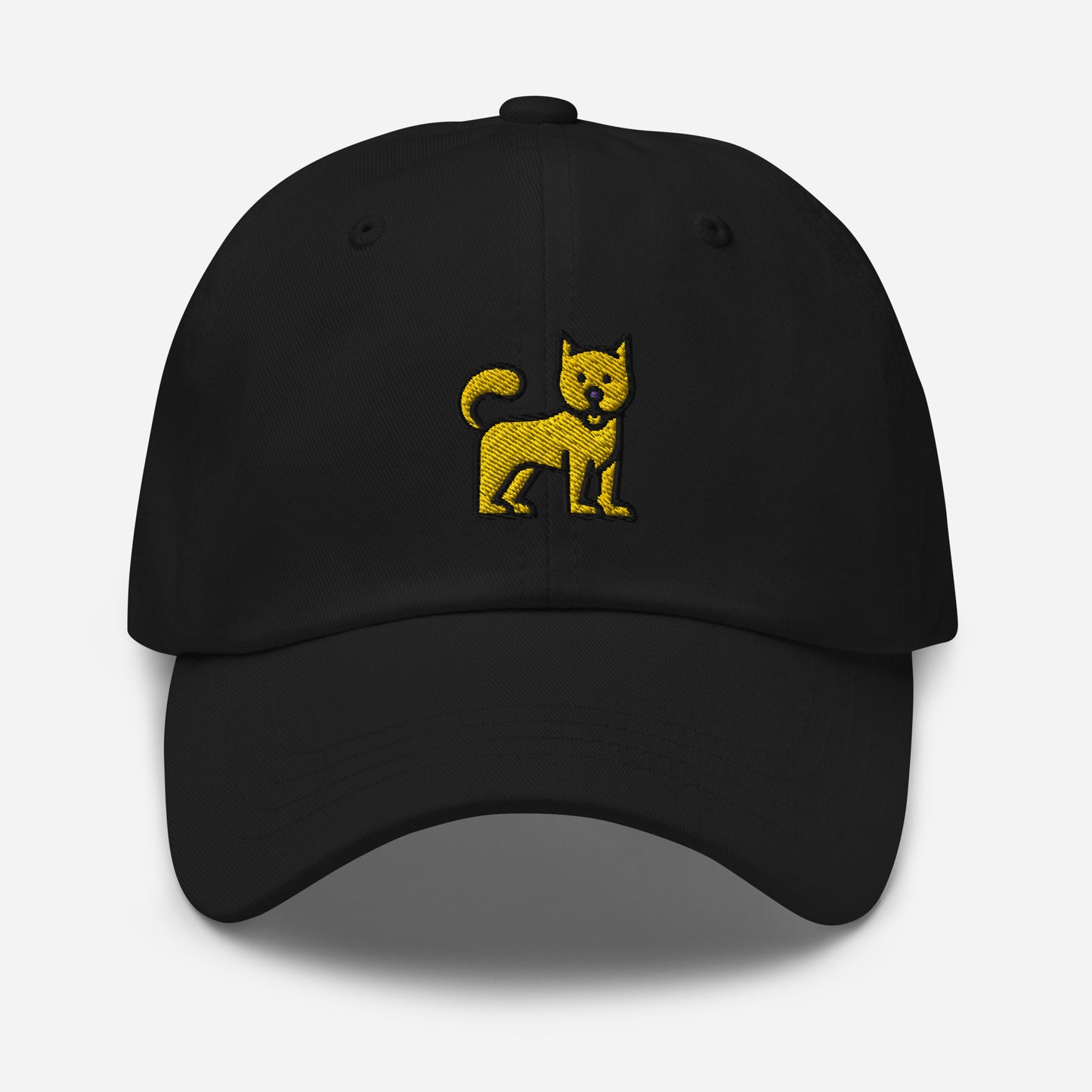 Cute Little Dog Dad Hat, Embroidered Puppy Dog Unisex Hat, Handmade Dad Cap, Dog Lovers Adjustable Baseball Gift Cap