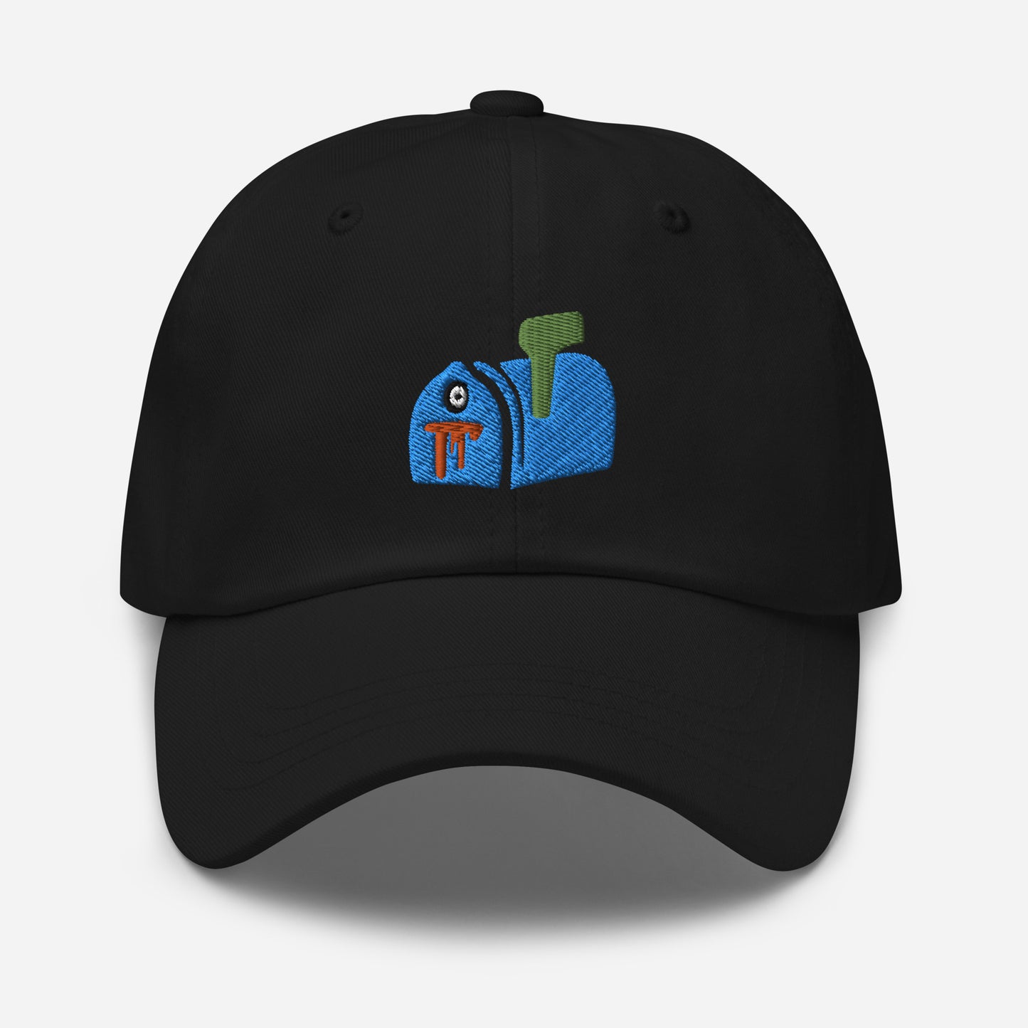 Halloween Mail Box Dad Hat, Embroidered Horror Scary Unisex Hat, Handmade Dad Cap, Spooky Season Adjustable Baseball Gift Cap