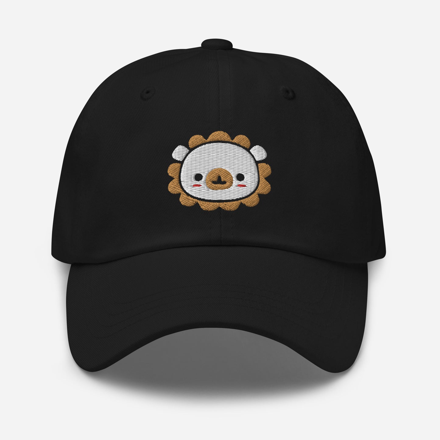 Baby Lion Dad Hat, Embroidered Wild Animal Unisex Hat, Handmade Dad Cap, Cartoon Lion Adjustable Baseball Gift Cap
