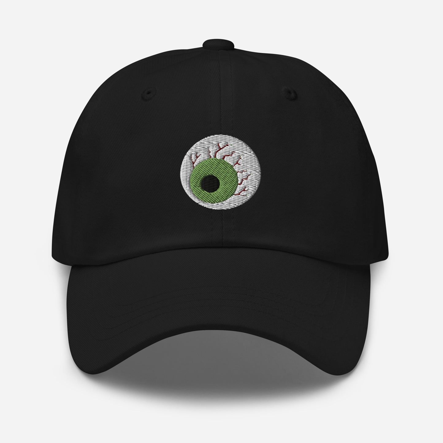 Halloween Zombie Eyeball Dad Hat, Embroidered Spooky Season Unisex Hat, Handmade Dad Cap, Scary Eye Adjustable Baseball Gift Cap