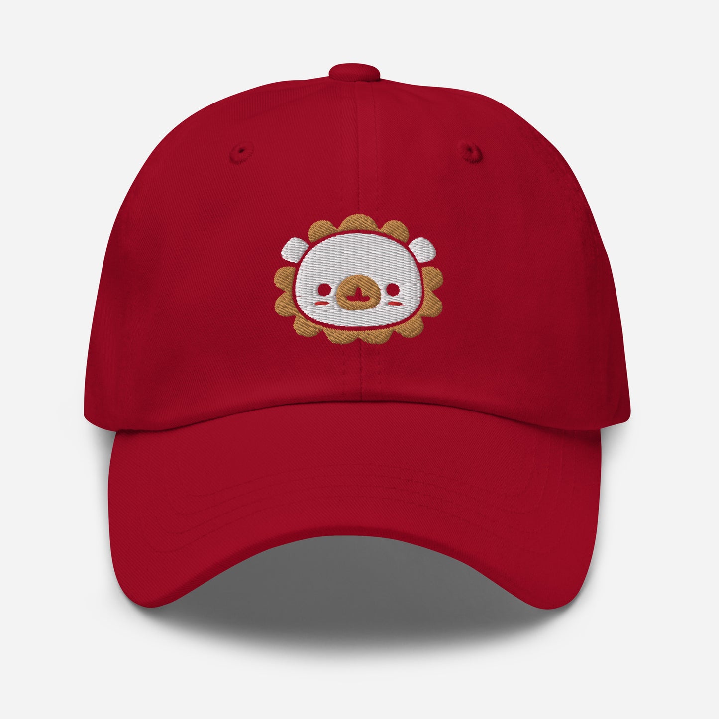 Baby Lion Dad Hat, Embroidered Wild Animal Unisex Hat, Handmade Dad Cap, Cartoon Lion Adjustable Baseball Gift Cap
