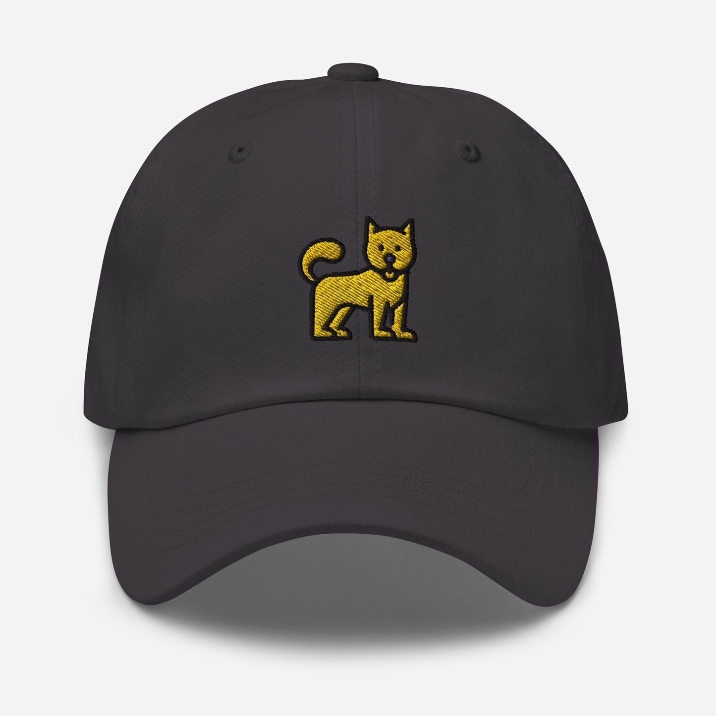 Cute Little Dog Dad Hat, Embroidered Puppy Dog Unisex Hat, Handmade Dad Cap, Dog Lovers Adjustable Baseball Gift Cap