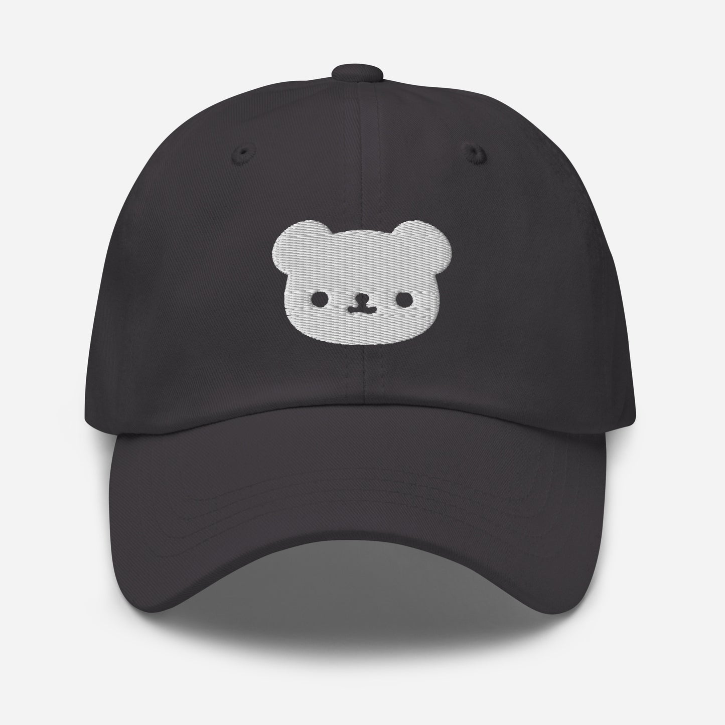 Polar Bear Dad Hat, Embroidered Wild Animal Unisex Hat, Handmade Dad Cap, Cartoon Bear Adjustable Baseball Gift Cap