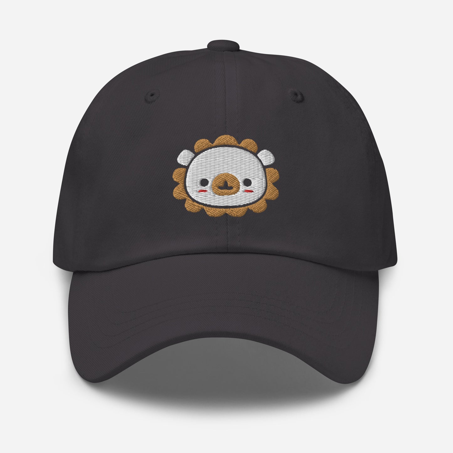 Baby Lion Dad Hat, Embroidered Wild Animal Unisex Hat, Handmade Dad Cap, Cartoon Lion Adjustable Baseball Gift Cap