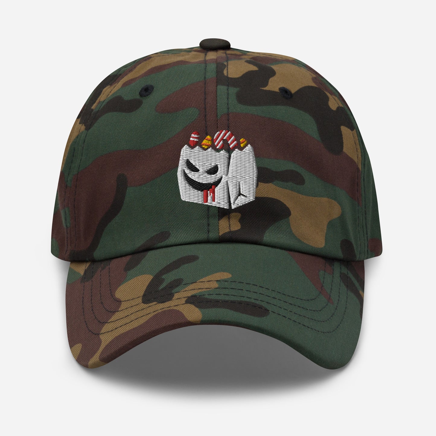 Halloween Treat Box Dad Hat, Embroidered Candies Box Unisex Hat, Handmade Dad Cap, Trick Or Treat Adjustable Baseball Gift Cap