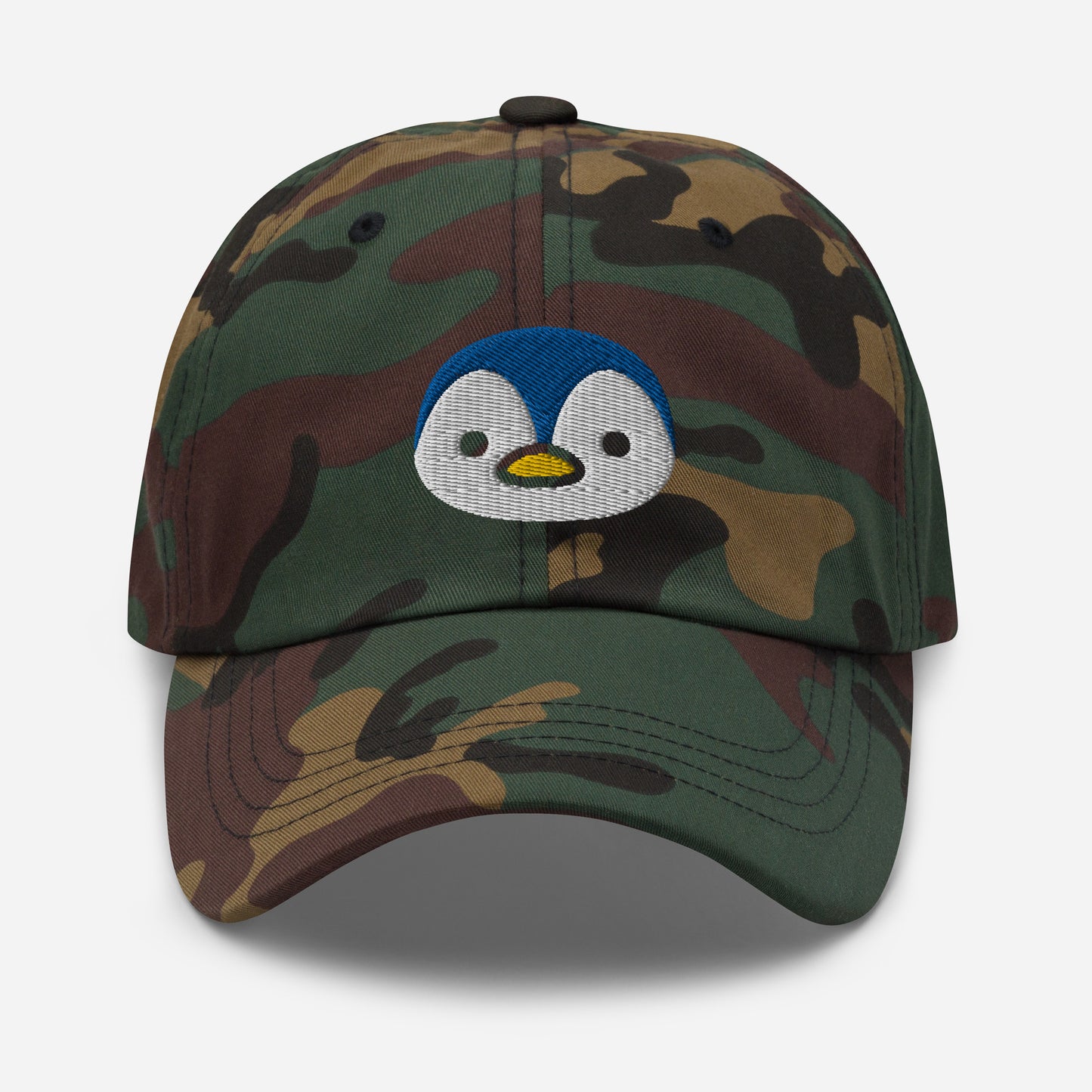 Baby Penguin Dad Hat, Embroidered Aquatic Animal Unisex Hat, Handmade Dad Cap, Flightless Birds Adjustable Baseball Gift Cap
