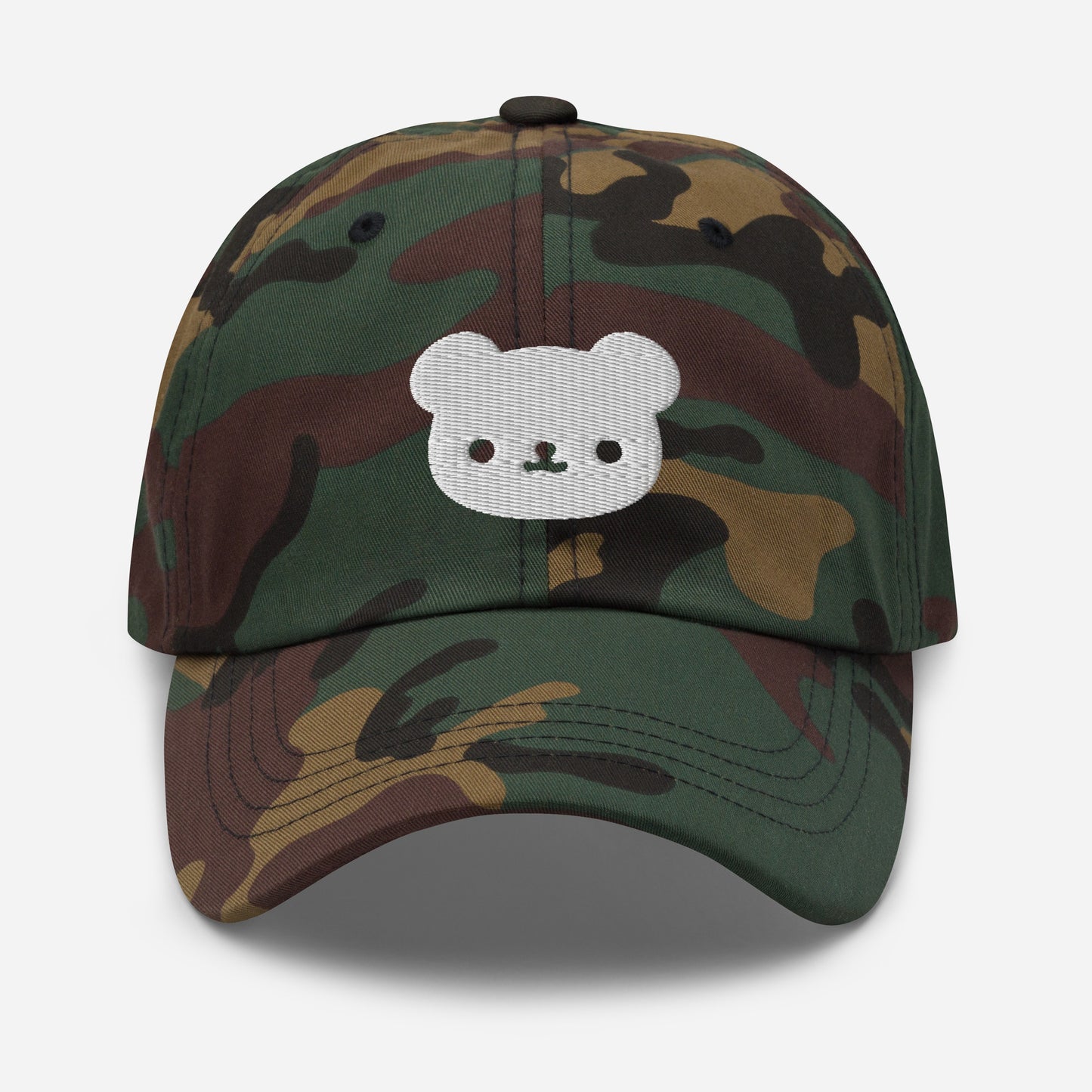 Polar Bear Dad Hat, Embroidered Wild Animal Unisex Hat, Handmade Dad Cap, Cartoon Bear Adjustable Baseball Gift Cap