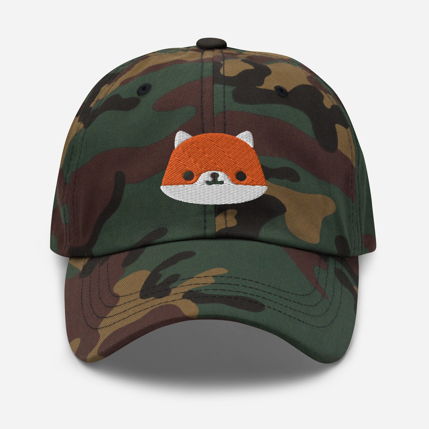 Baby Fox Dad Hat, Embroidered Farm Wild Unisex Hat, Handmade Dad Cap, Cartoon Fox Adjustable Baseball Gift Cap