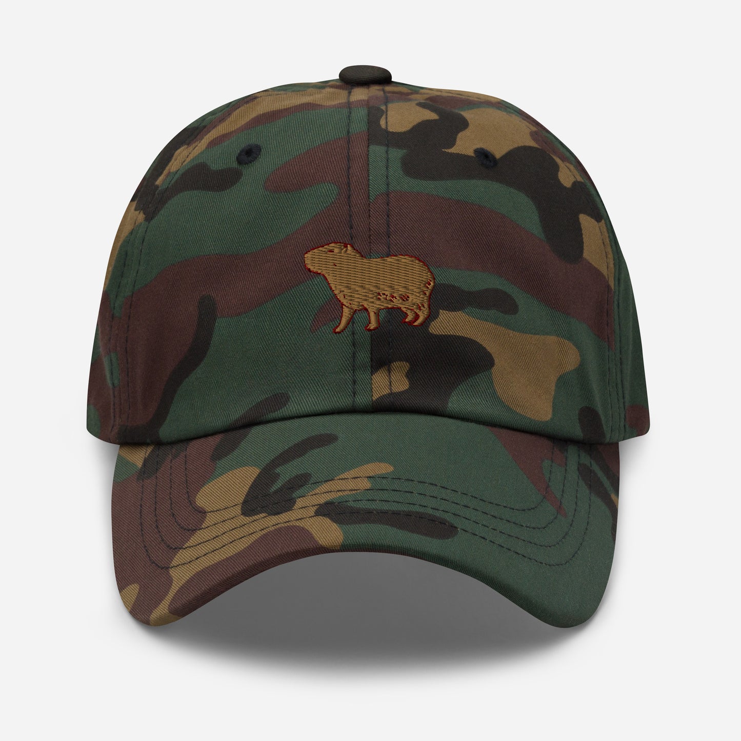 Capybara Dad Hat, Embroidered Cute Rodent Meme Animal Lover Unisex Hat, Handmade Dad Cap, Capybaras Pet Lover Adjustable Baseball Cap