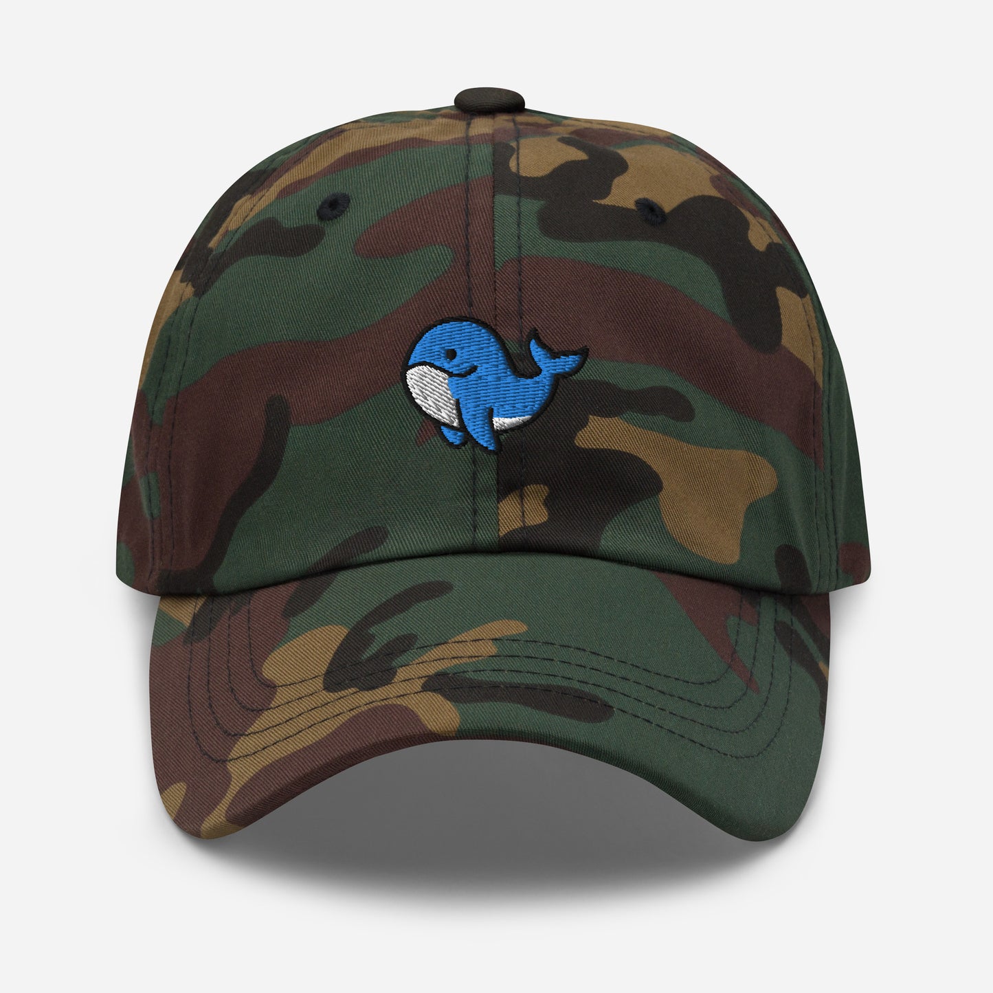 Orca Whale Dad Hat, Embroidered Killer Blue Whale Unisex Hat, Handmade Dad Cap, Ocean Animal Adjustable Baseball Gift Cap