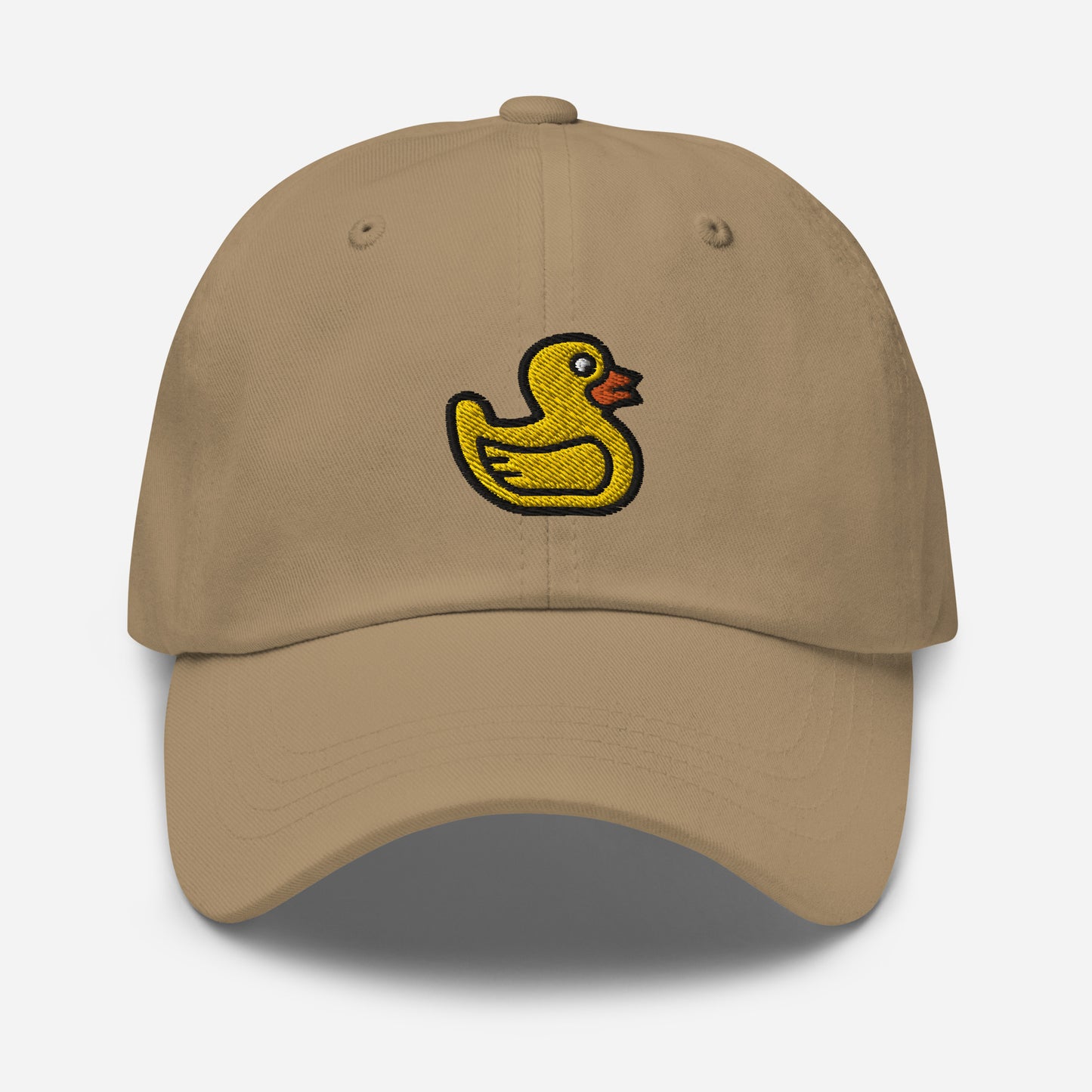 Embroidered Toy Rubber Duck Dad Hat, Duck Dad Cap, Yellow Bath Duck Dad Hat Handmade, Adjustable Gift Baseball Cap