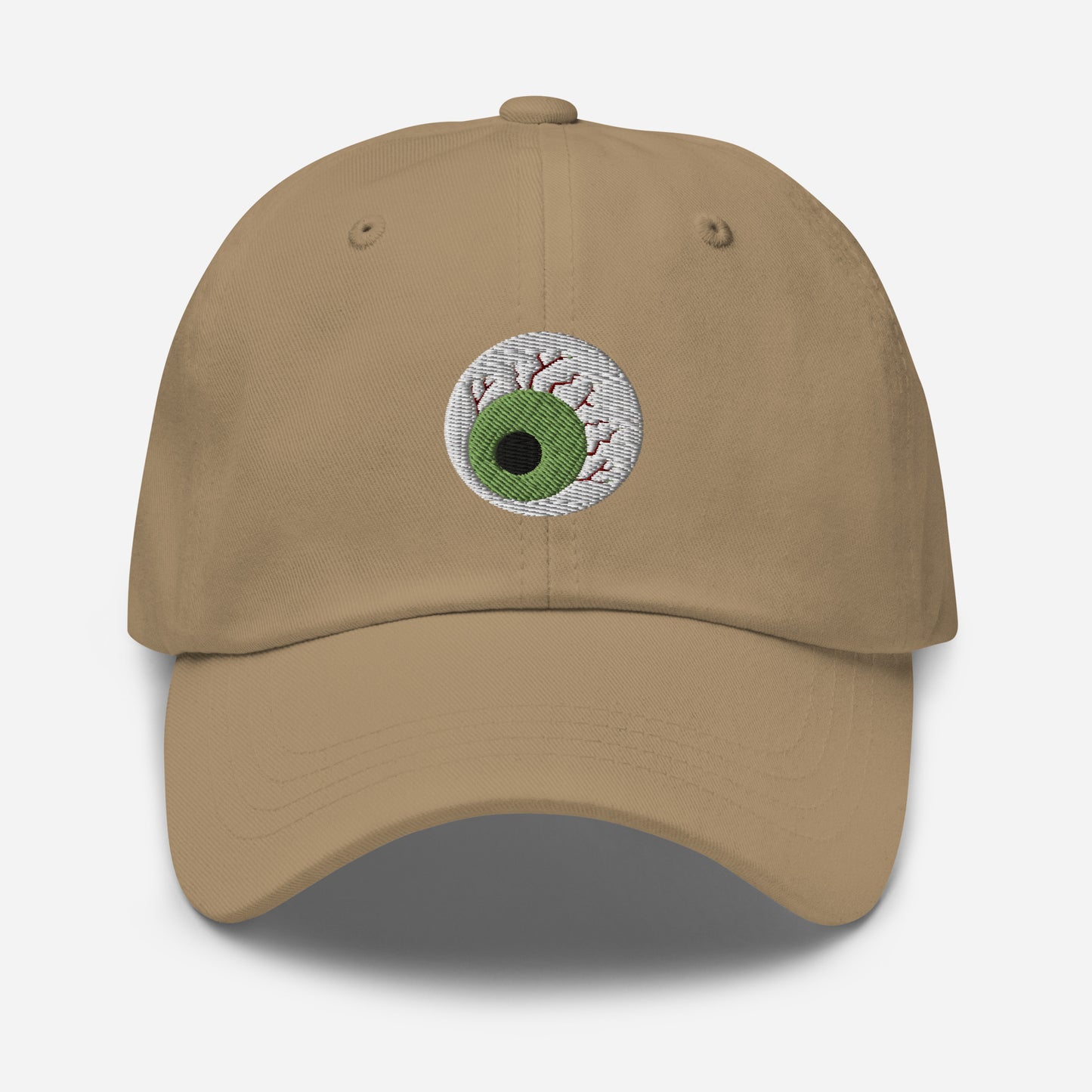 Halloween Zombie Eyeball Dad Hat, Embroidered Spooky Season Unisex Hat, Handmade Dad Cap, Scary Eye Adjustable Baseball Gift Cap