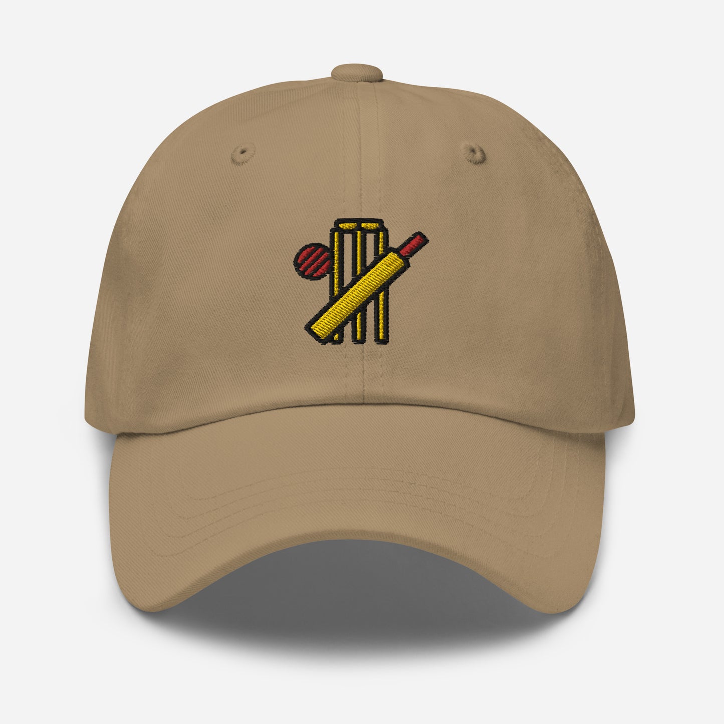 Cricket Bat Dad Hat, Embroidered Sports Cricketer Unisex Hat, Handmade Dad Cap, Cricket Player Adjustable Baseball Gift Cap