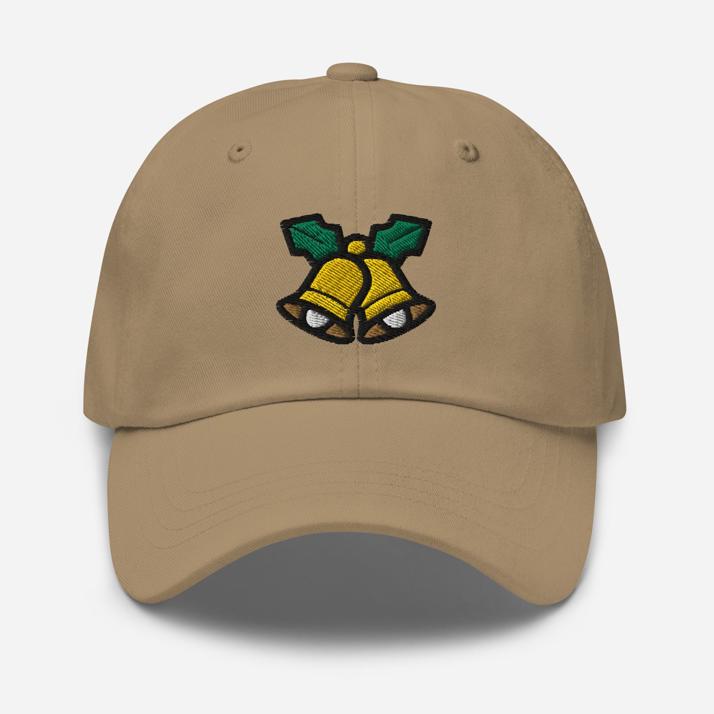 Christmas Bells Dad Hat, Embroidered Christmas Celebration Unisex Hat, Handmade Dad Cap, Xmas Festive Adjustable Baseball Gift Cap