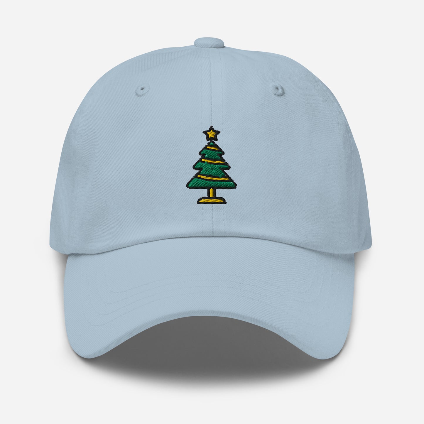 Christmas Tree Dad Hat, Embroidered Christmas Decor Unisex Hat, Handmade Dad Cap, Xmas Festive Adjustable Baseball Gift Cap