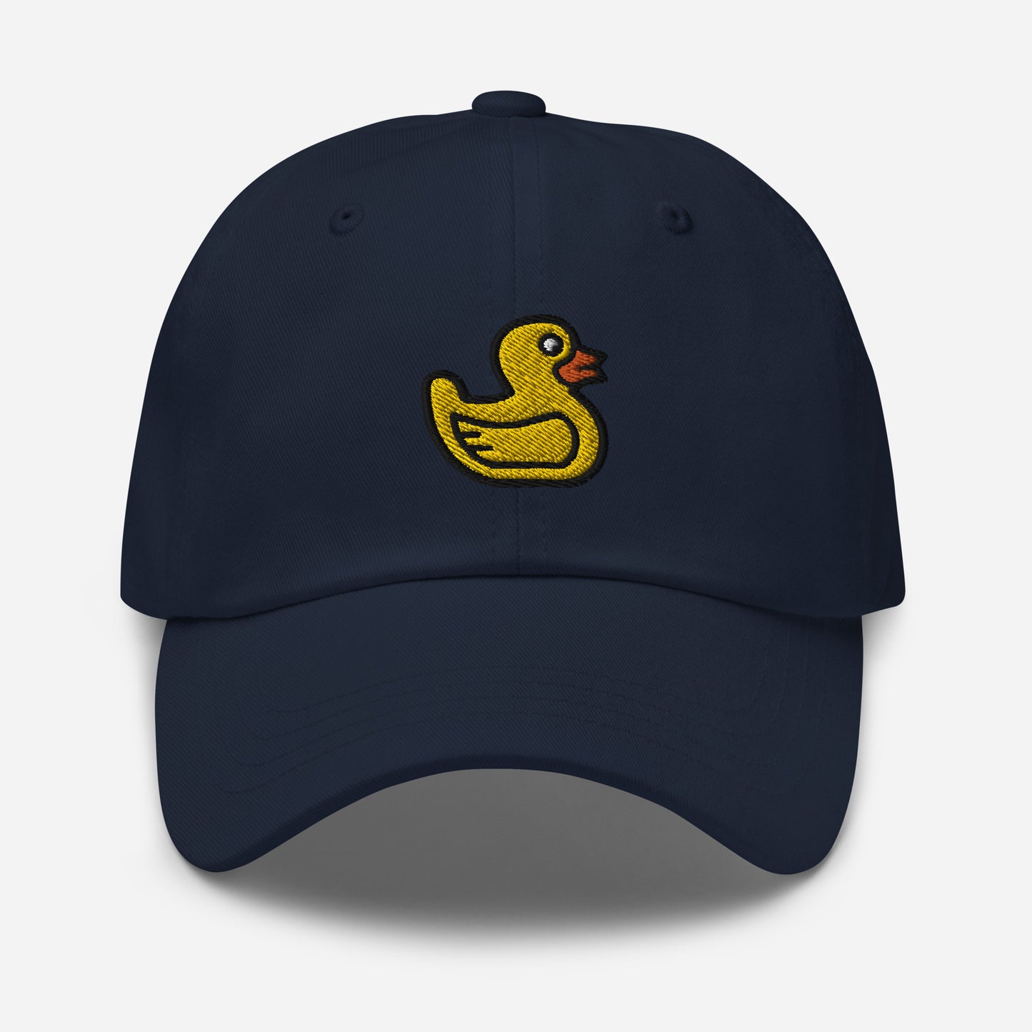 Embroidered Toy Rubber Duck Dad Hat, Duck Dad Cap, Yellow Bath Duck Dad Hat Handmade, Adjustable Gift Baseball Cap