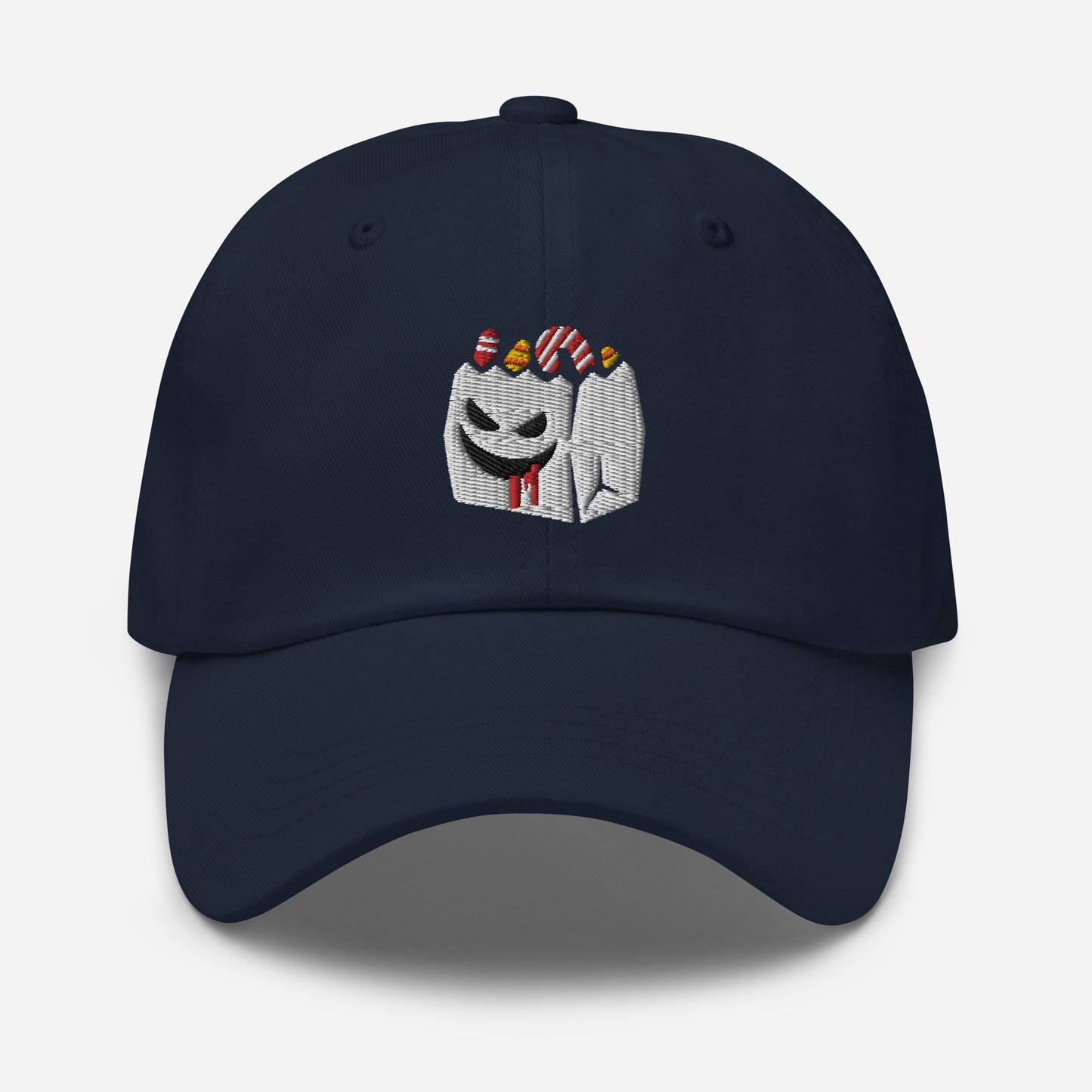 Halloween Treat Box Dad Hat, Embroidered Candies Box Unisex Hat, Handmade Dad Cap, Trick Or Treat Adjustable Baseball Gift Cap