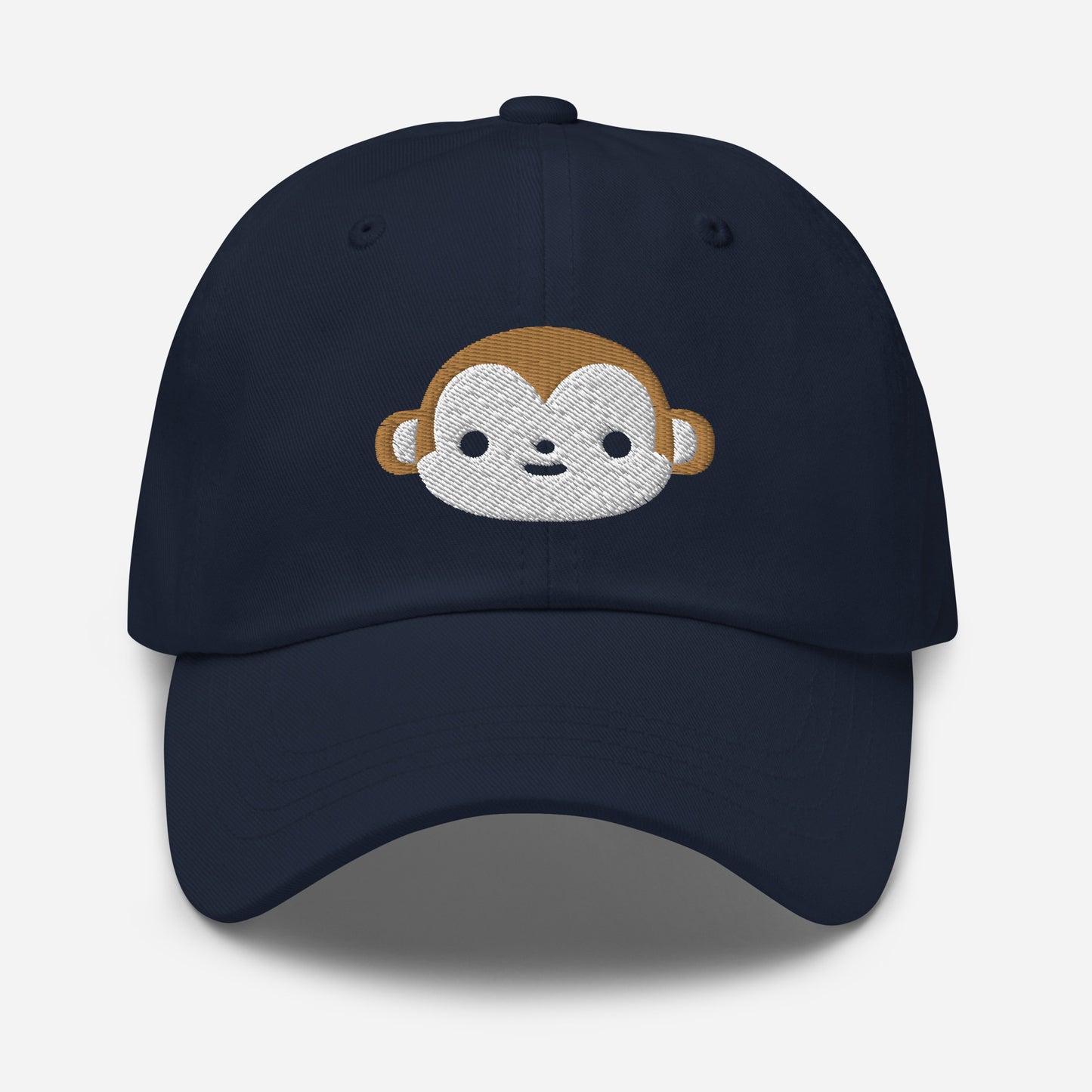 Brown Monkey Dad Hat, Embroidered Wild Animal Unisex Hat, Handmade Dad Cap, Cartoon Monkey Adjustable Baseball Gift Cap