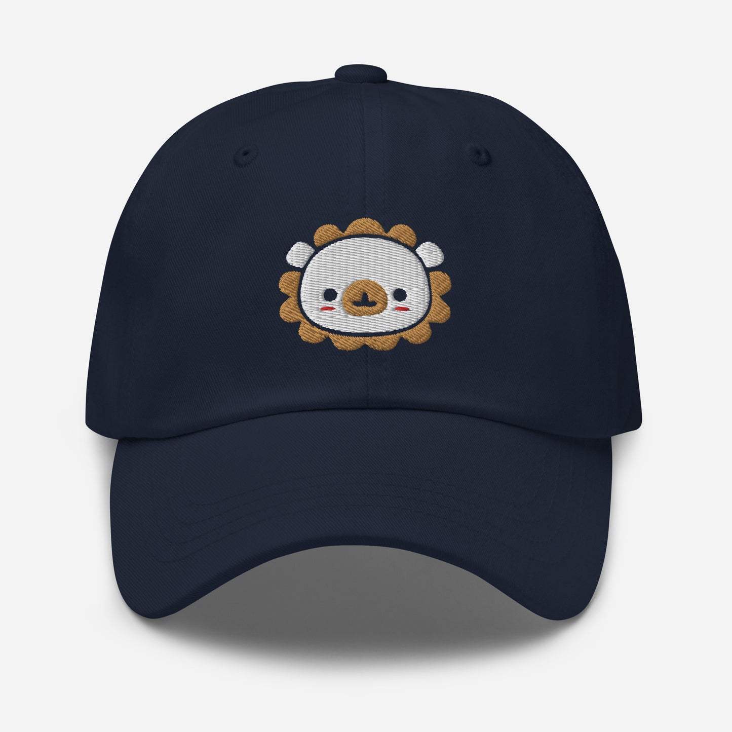 Baby Lion Dad Hat, Embroidered Wild Animal Unisex Hat, Handmade Dad Cap, Cartoon Lion Adjustable Baseball Gift Cap