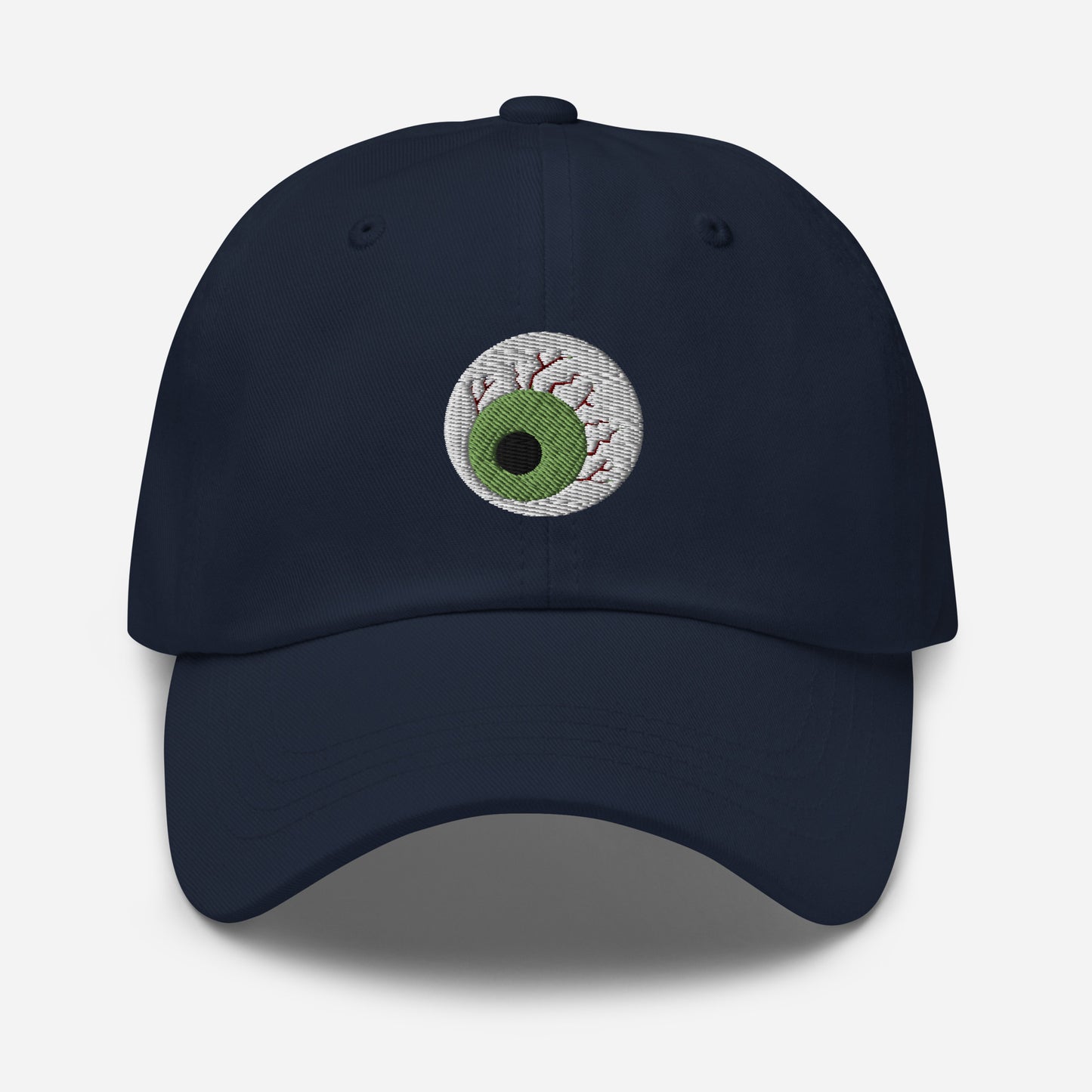 Halloween Zombie Eyeball Dad Hat, Embroidered Spooky Season Unisex Hat, Handmade Dad Cap, Scary Eye Adjustable Baseball Gift Cap