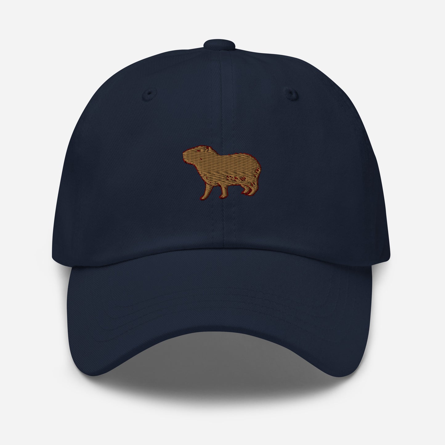 Capybara Dad Hat, Embroidered Cute Rodent Meme Animal Lover Unisex Hat, Handmade Dad Cap, Capybaras Pet Lover Adjustable Baseball Cap