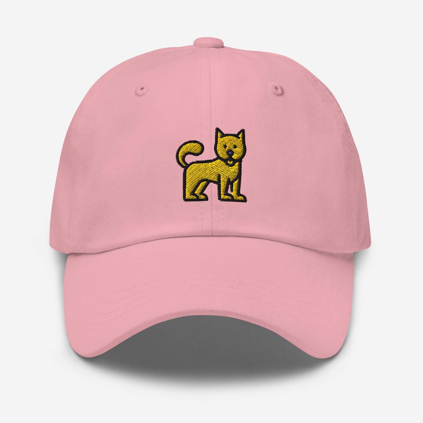 Cute Little Dog Dad Hat, Embroidered Puppy Dog Unisex Hat, Handmade Dad Cap, Dog Lovers Adjustable Baseball Gift Cap