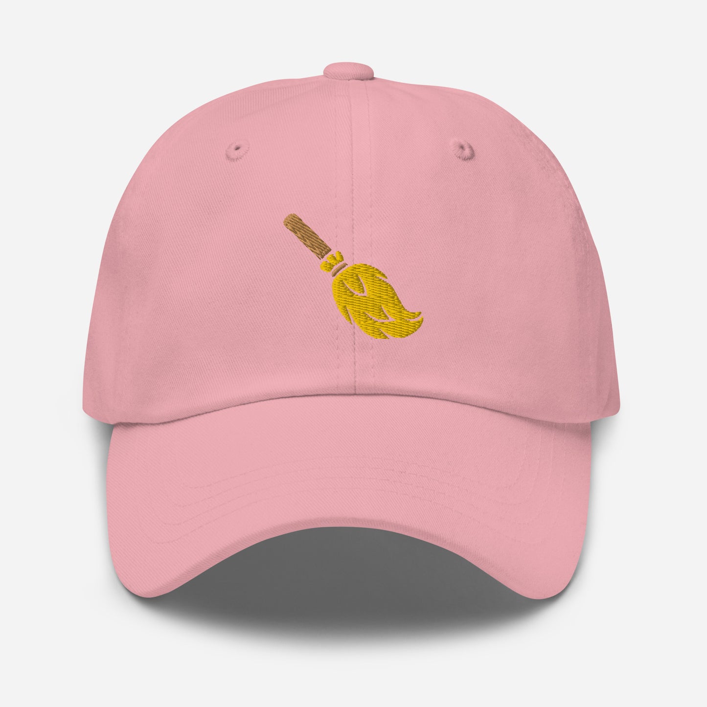 Halloween Broom Dad Hat, Embroidered Witch Broom Stick Unisex Hat, Handmade Dad Cap, Spooky Season Adjustable Baseball Gift Cap