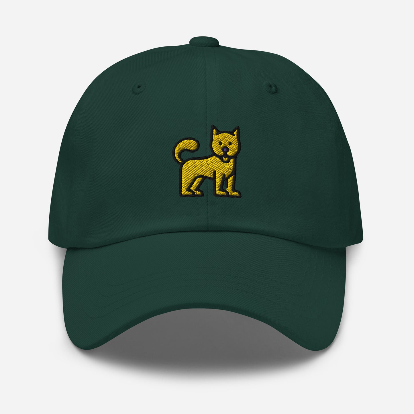 Cute Little Dog Dad Hat, Embroidered Puppy Dog Unisex Hat, Handmade Dad Cap, Dog Lovers Adjustable Baseball Gift Cap