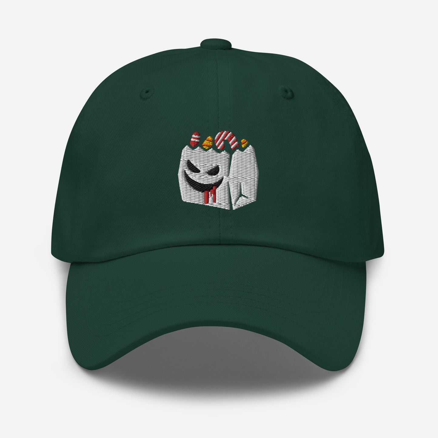 Halloween Treat Box Dad Hat, Embroidered Candies Box Unisex Hat, Handmade Dad Cap, Trick Or Treat Adjustable Baseball Gift Cap