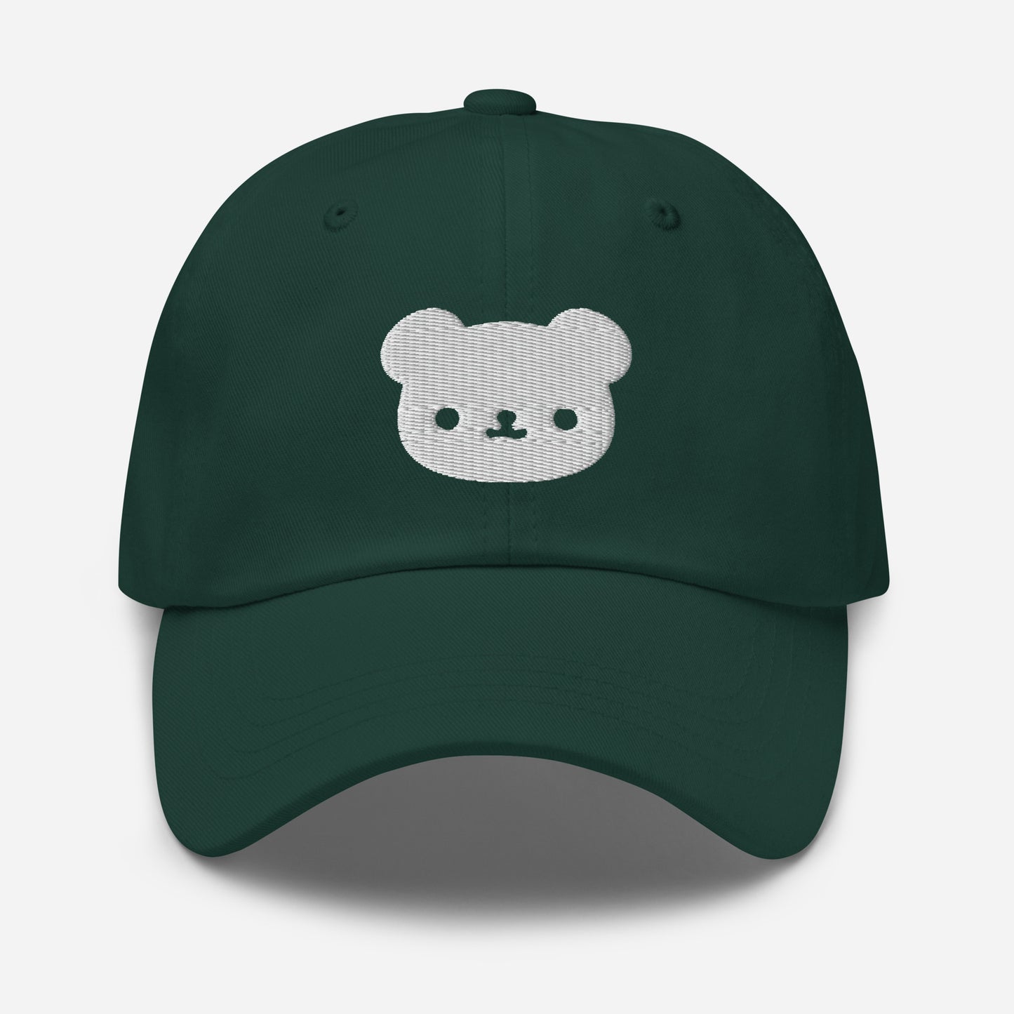 Polar Bear Dad Hat, Embroidered Wild Animal Unisex Hat, Handmade Dad Cap, Cartoon Bear Adjustable Baseball Gift Cap