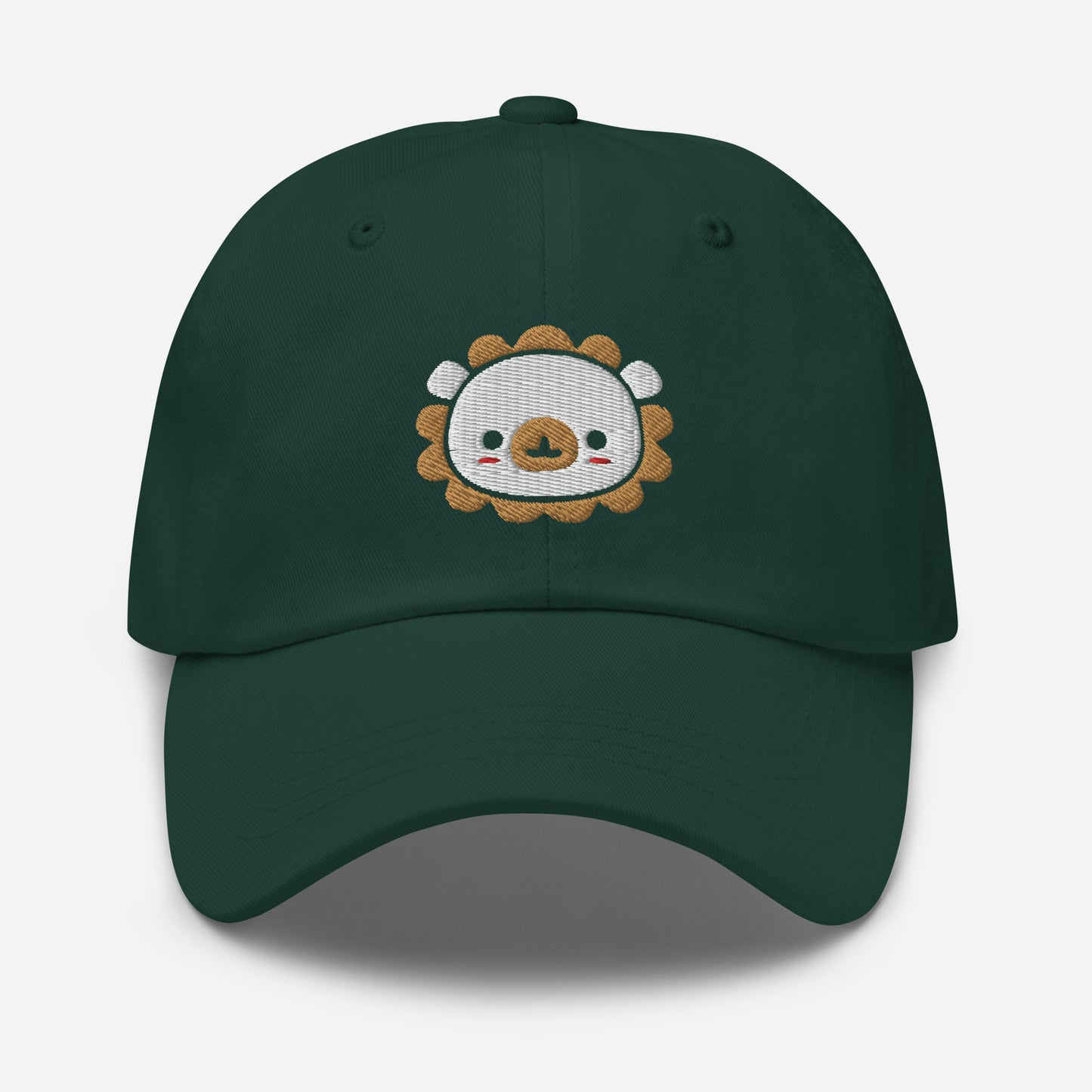 Baby Lion Dad Hat, Embroidered Wild Animal Unisex Hat, Handmade Dad Cap, Cartoon Lion Adjustable Baseball Gift Cap