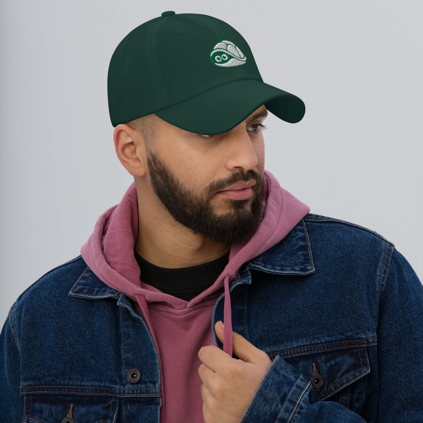 Sea Turtle Dad Hat, Embroidered Turtle Lover Tortoise Unisex Hat, Handmade Dad Cap, Deepsea Testudines Wildlife Adjustable Baseball Cap