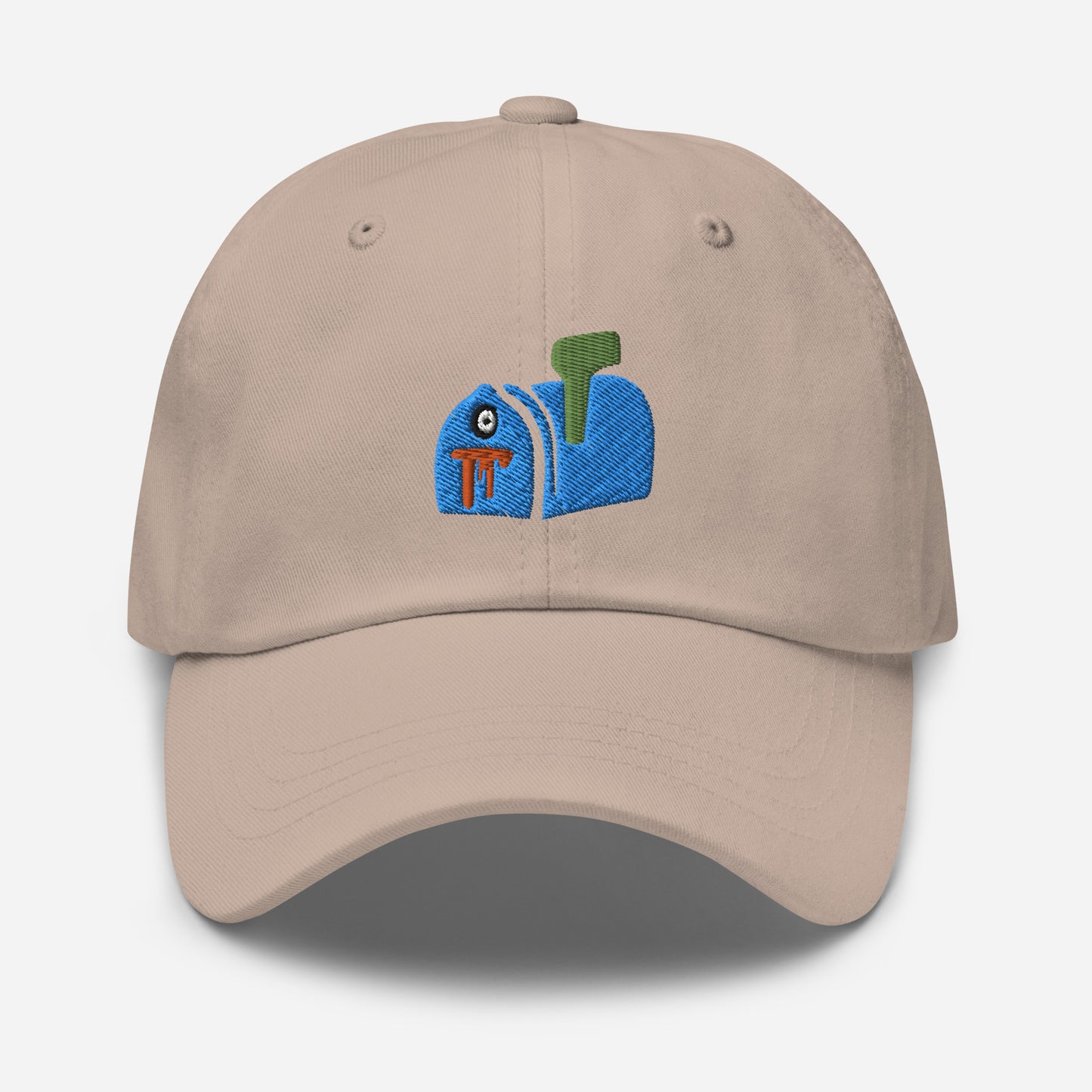 Halloween Mail Box Dad Hat, Embroidered Horror Scary Unisex Hat, Handmade Dad Cap, Spooky Season Adjustable Baseball Gift Cap