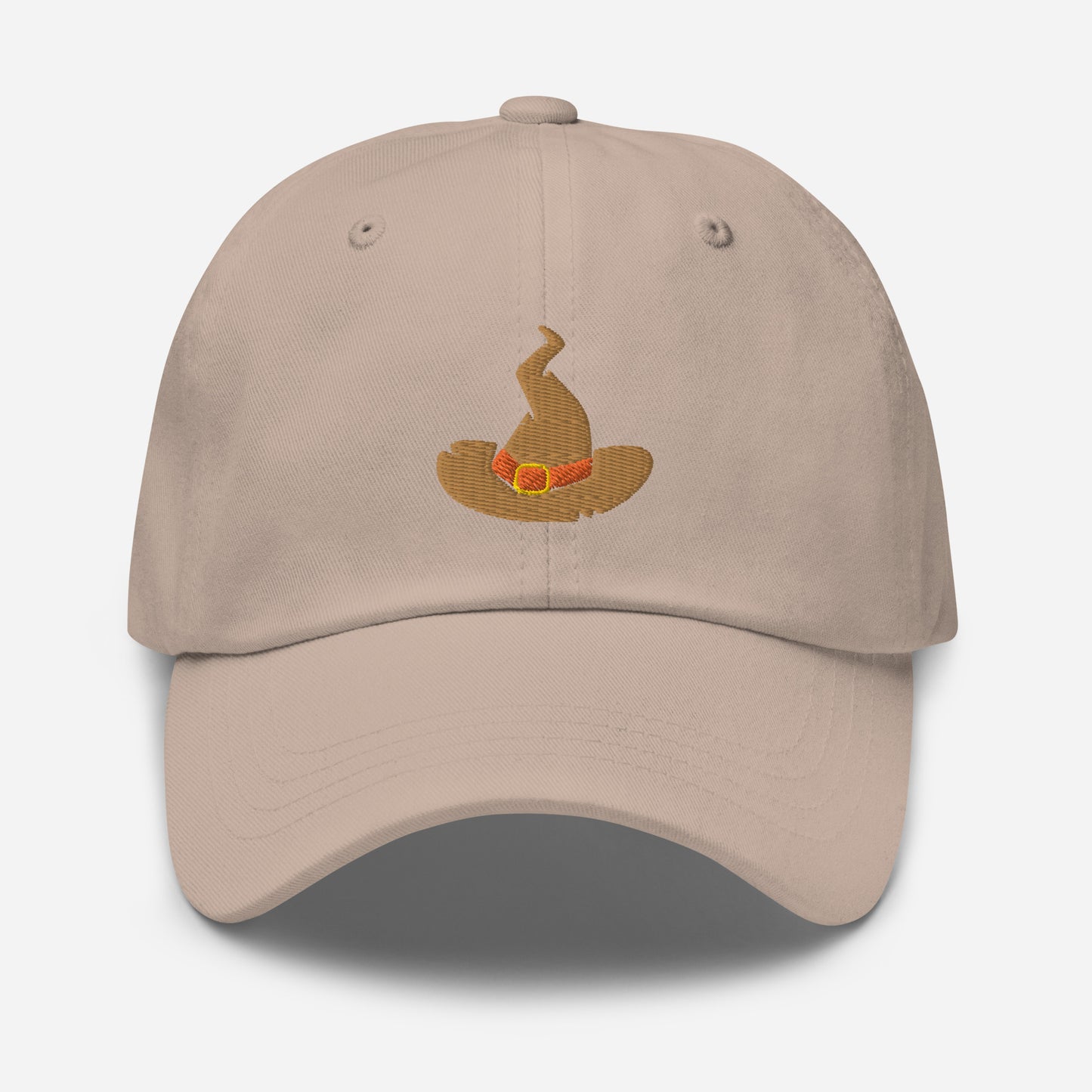 Halloween Witch Hat Dad Hat, Embroidered Witchy Unisex Hat, Handmade Dad Cap, Spooky Season Adjustable Baseball Gift Cap
