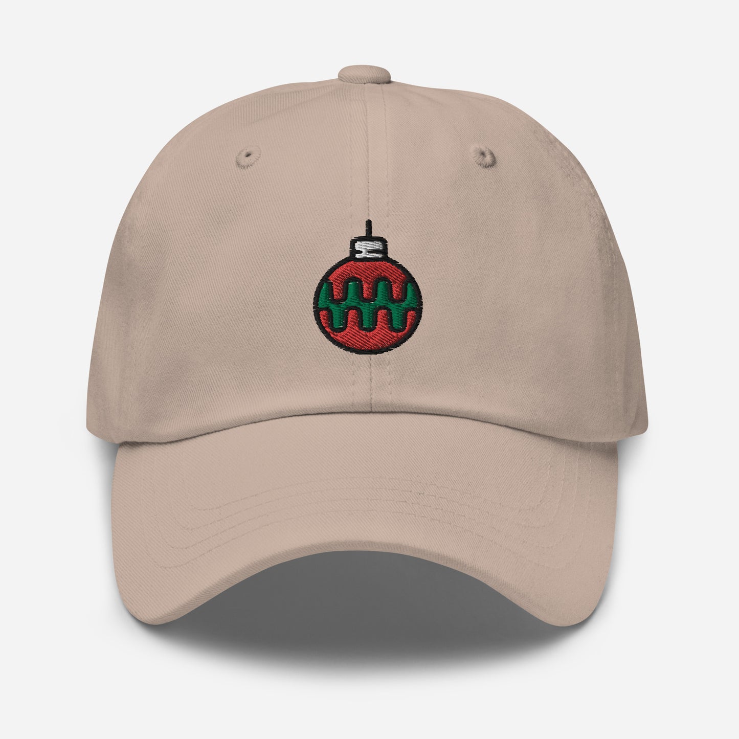 Christmas Ornament Dad Hat, Embroidered Christmas Decor Unisex Hat, Handmade Dad Cap, Xmas Festive Adjustable Baseball Gift Cap