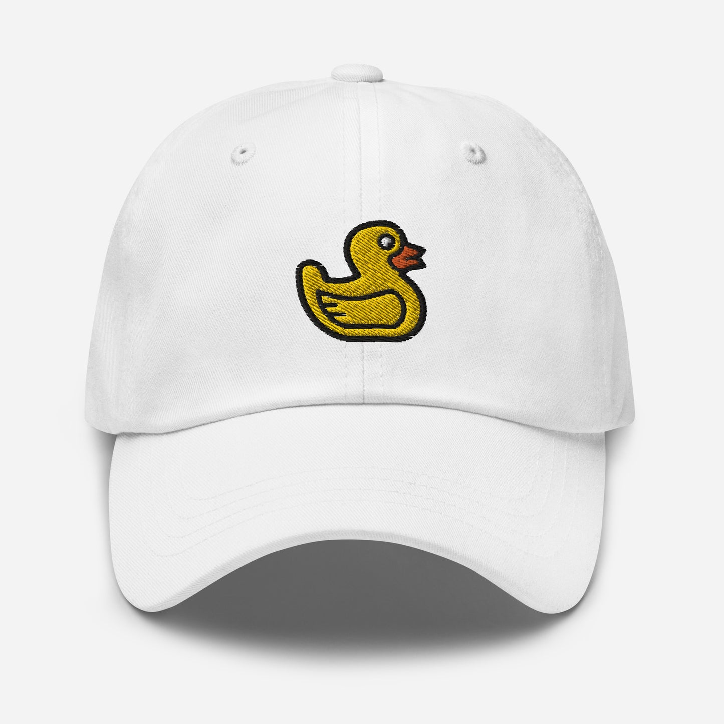 Embroidered Toy Rubber Duck Dad Hat, Duck Dad Cap, Yellow Bath Duck Dad Hat Handmade, Adjustable Gift Baseball Cap