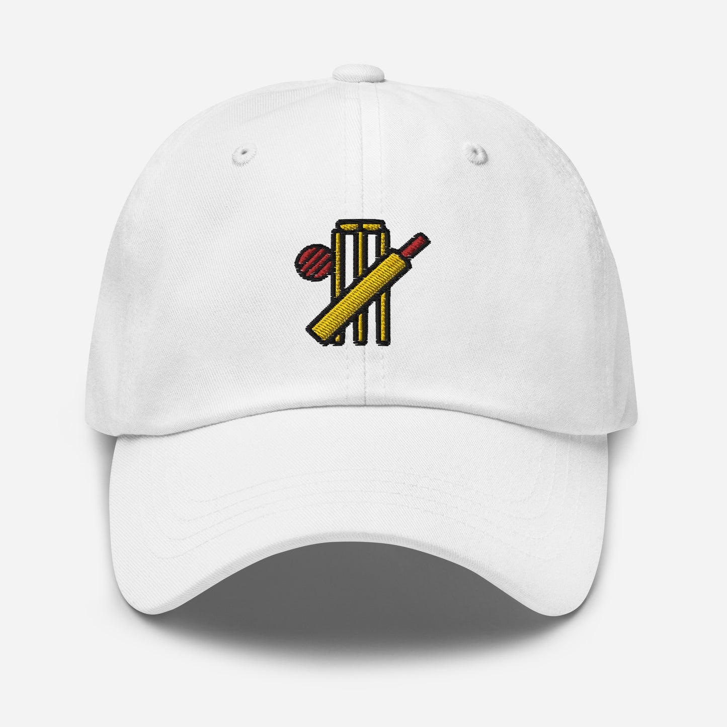 Cricket Bat Dad Hat, Embroidered Sports Cricketer Unisex Hat, Handmade Dad Cap, Cricket Player Adjustable Baseball Gift Cap