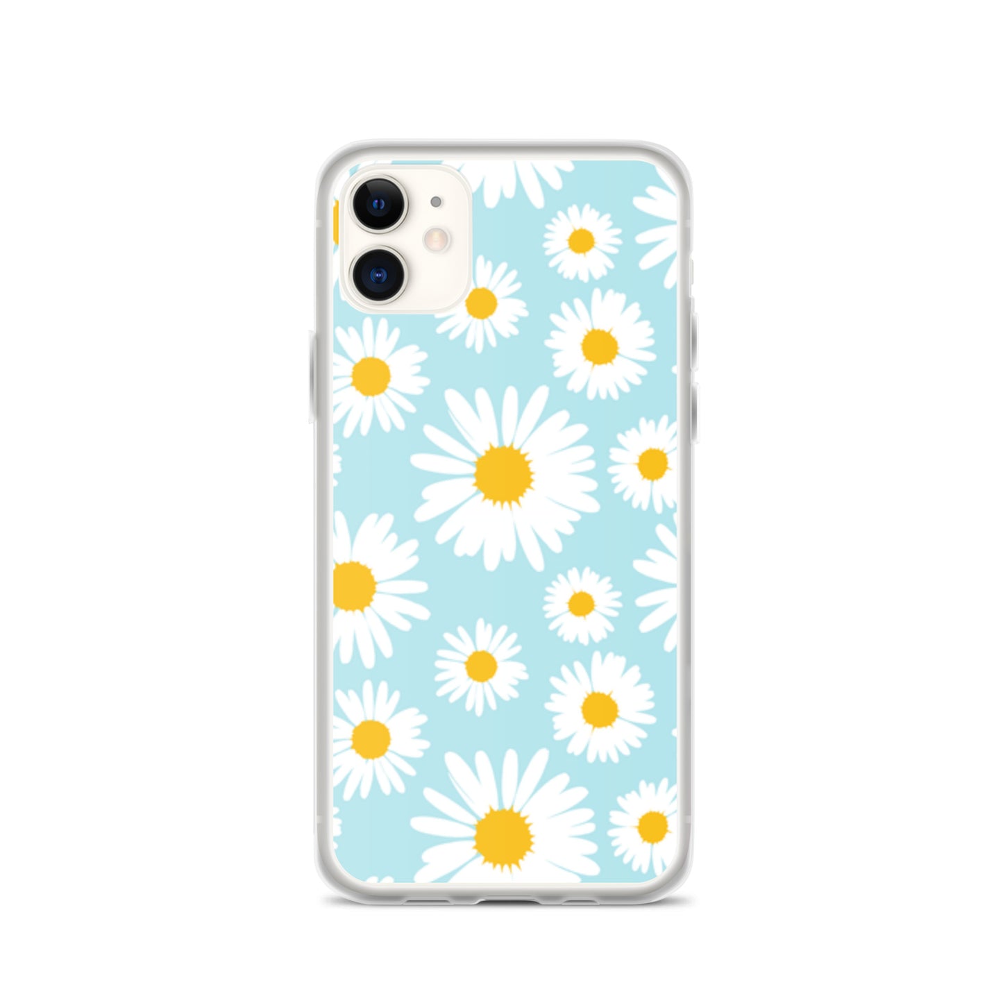 Lilly Flower Pattern Clear Case for iPhone