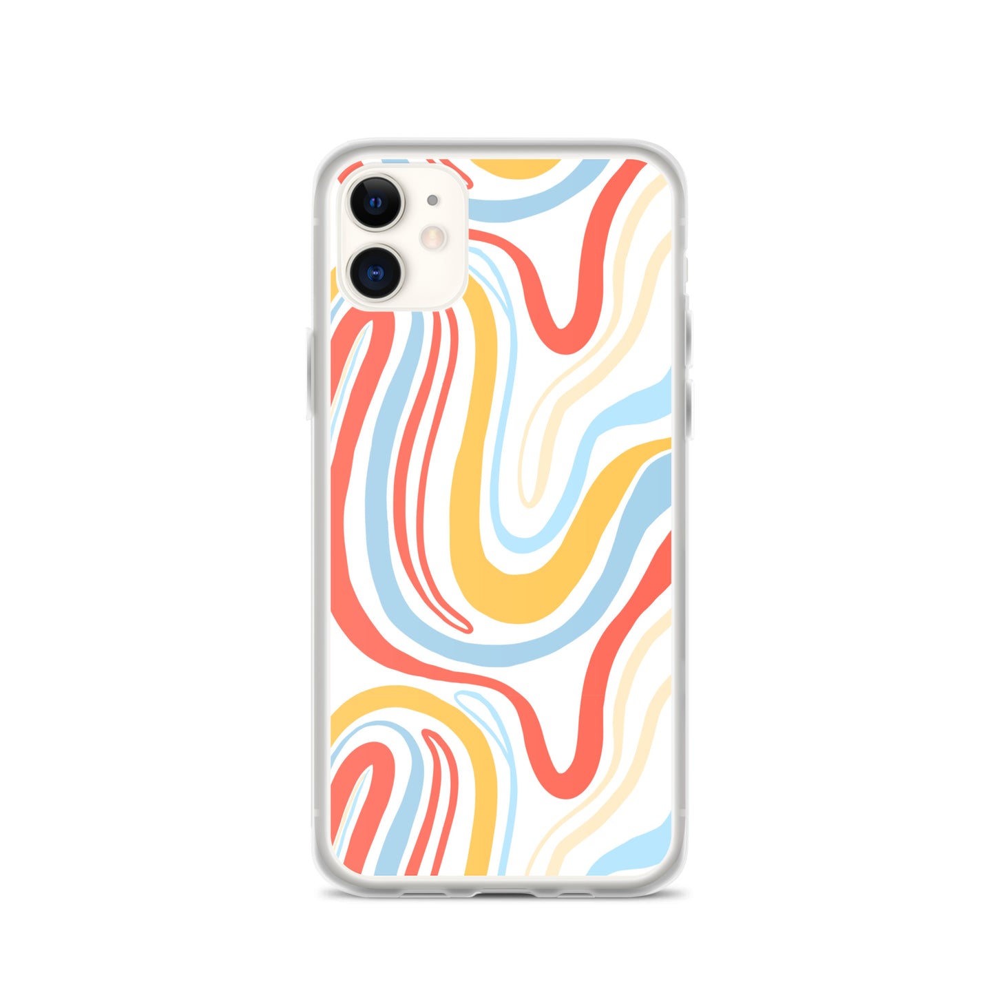 Colorful Wavy Pattern Clear Case for iPhone®