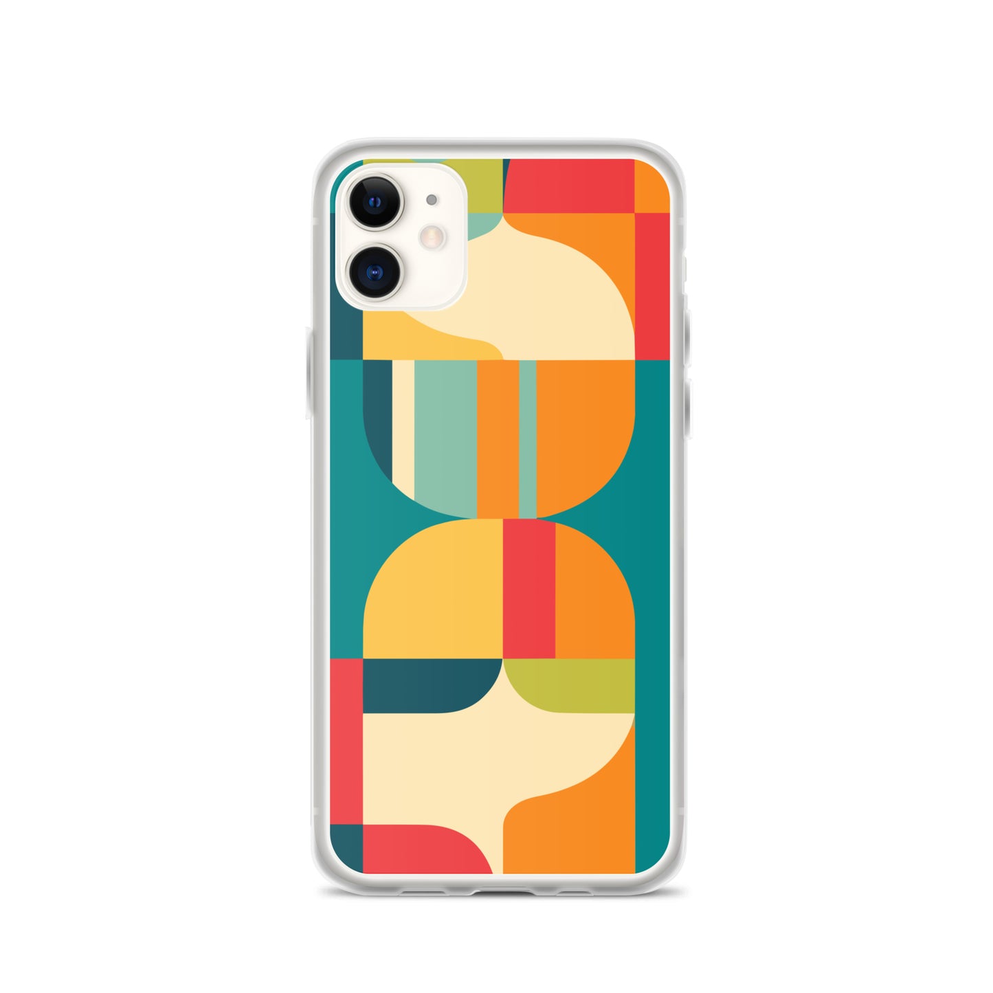 Abstract Retro Style Shapes Pattern Clear Case for iPhone®