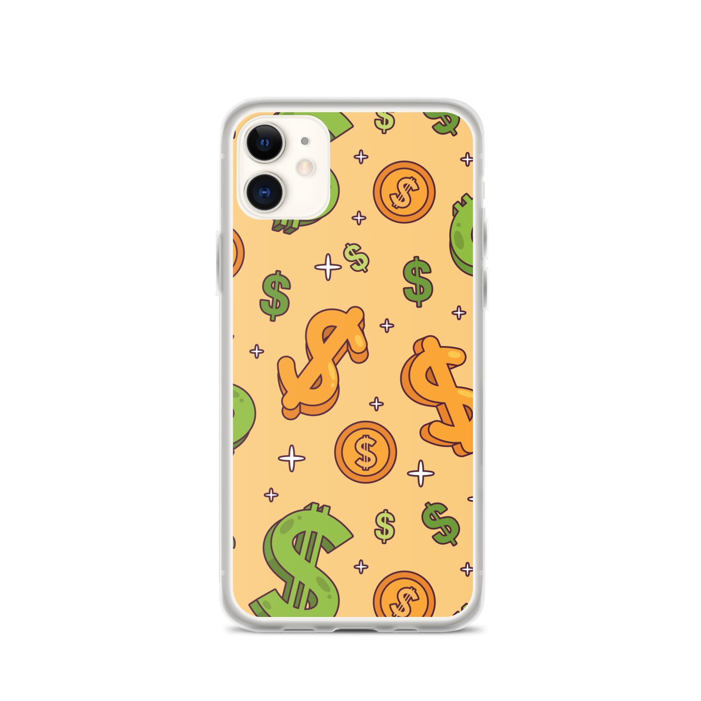 Dollar Currency Sign Pattern Clear Case for iPhone®