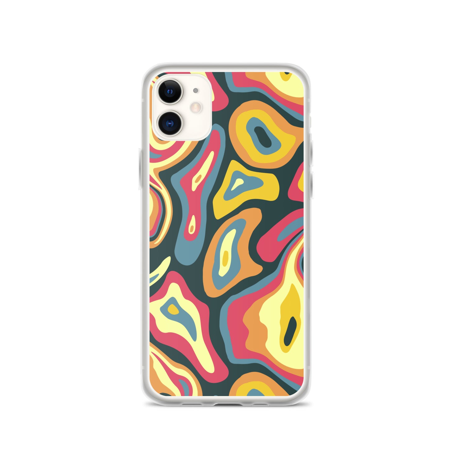 Colorful Groovy Psychedelic Pattern Clear Case for iPhone®