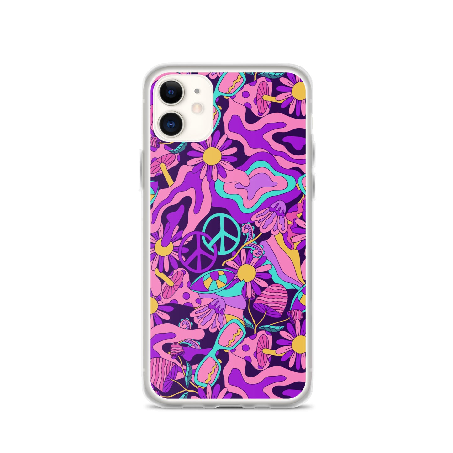 Colorful Psychedelic Pattern Clear Case for iPhone®